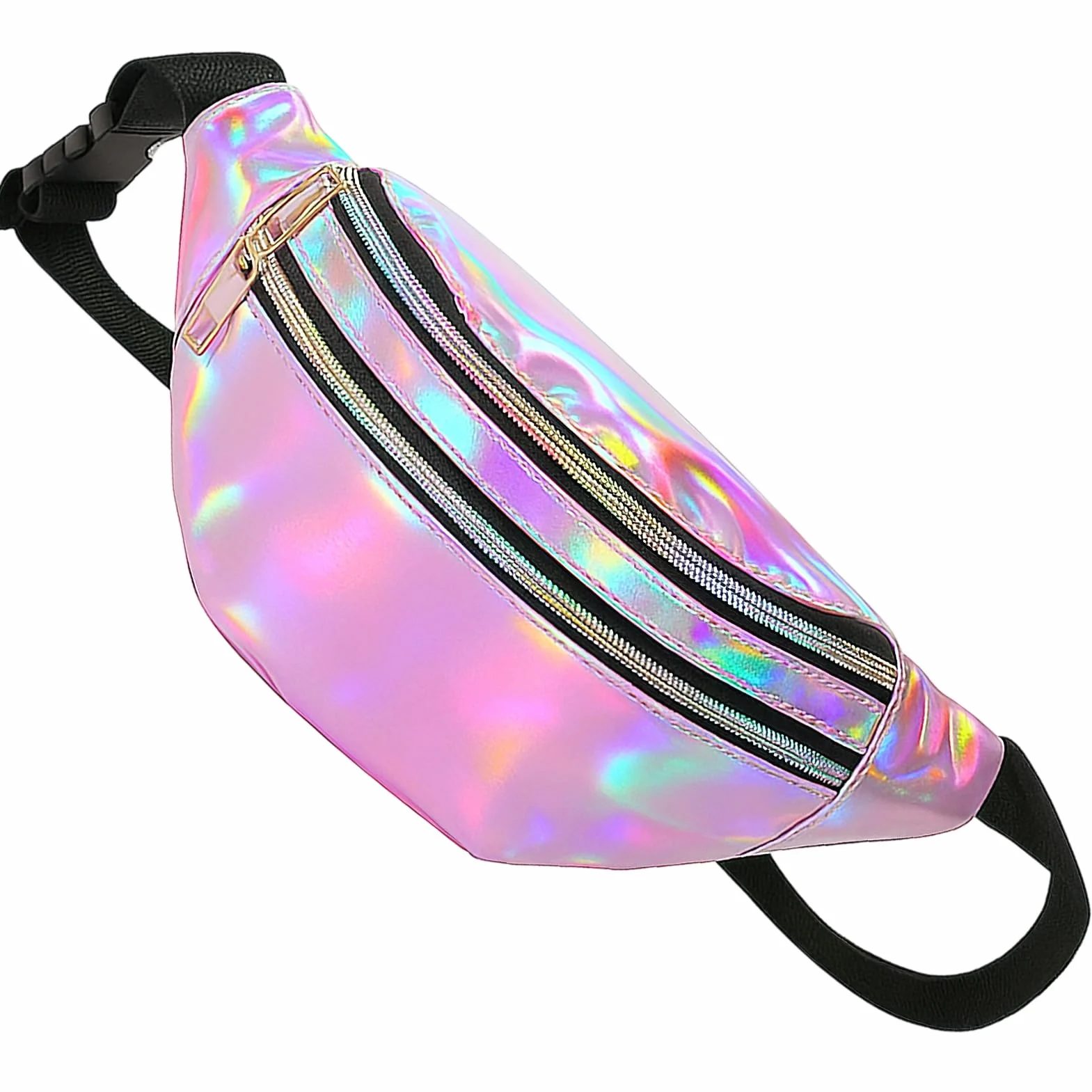 Sac Bananes Femme Annee 90 Paillette Métallique Tendance Festival Violet