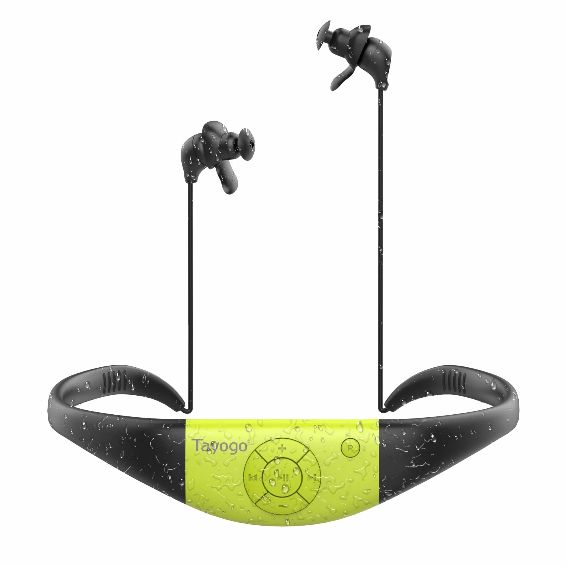 Tayogo Lecteur MP3 Natation Étanche IPX8 8GB avec Écouteurs Silicone, Autonomie 20 Heures