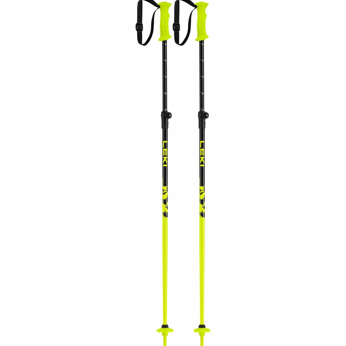 LEKI Rider Vario Bâtonnets de Ski Enfant Jaune Fluo 85-105 cm