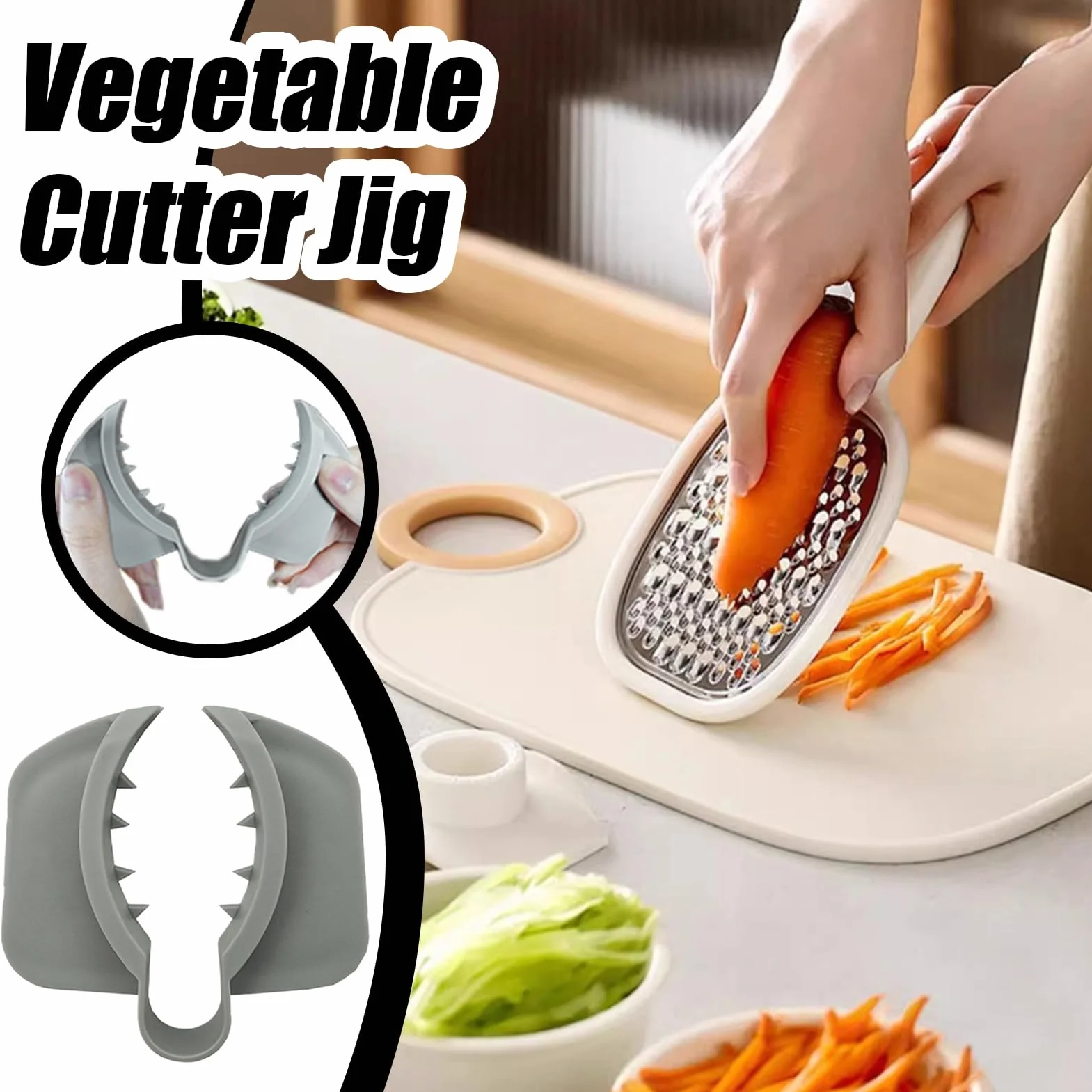 Protège-Doigts Pour Découpe Alimentaire, Protection Doigts Mandoline - Accessoires Cuisine Antidérapants Préparation Légumes