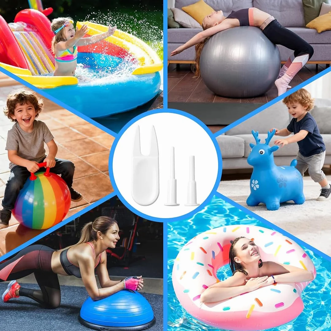 Bouchon d'air Yoga, Kit de Remplacement pour Ballon d'exercice, Tige de Prise de Rechange avec Outil Amovible