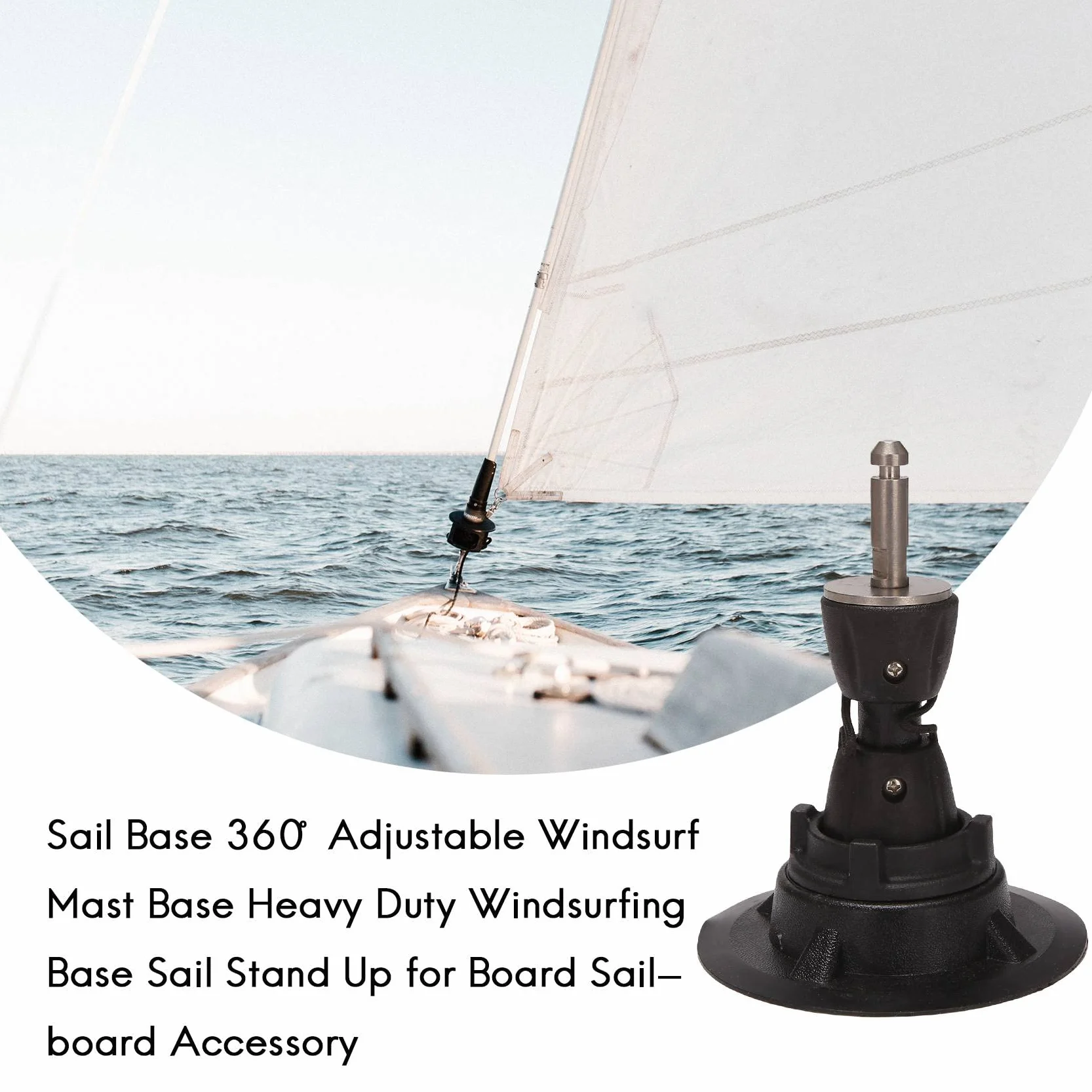 Base de voile réglable 360° pour planche à voile, support robuste