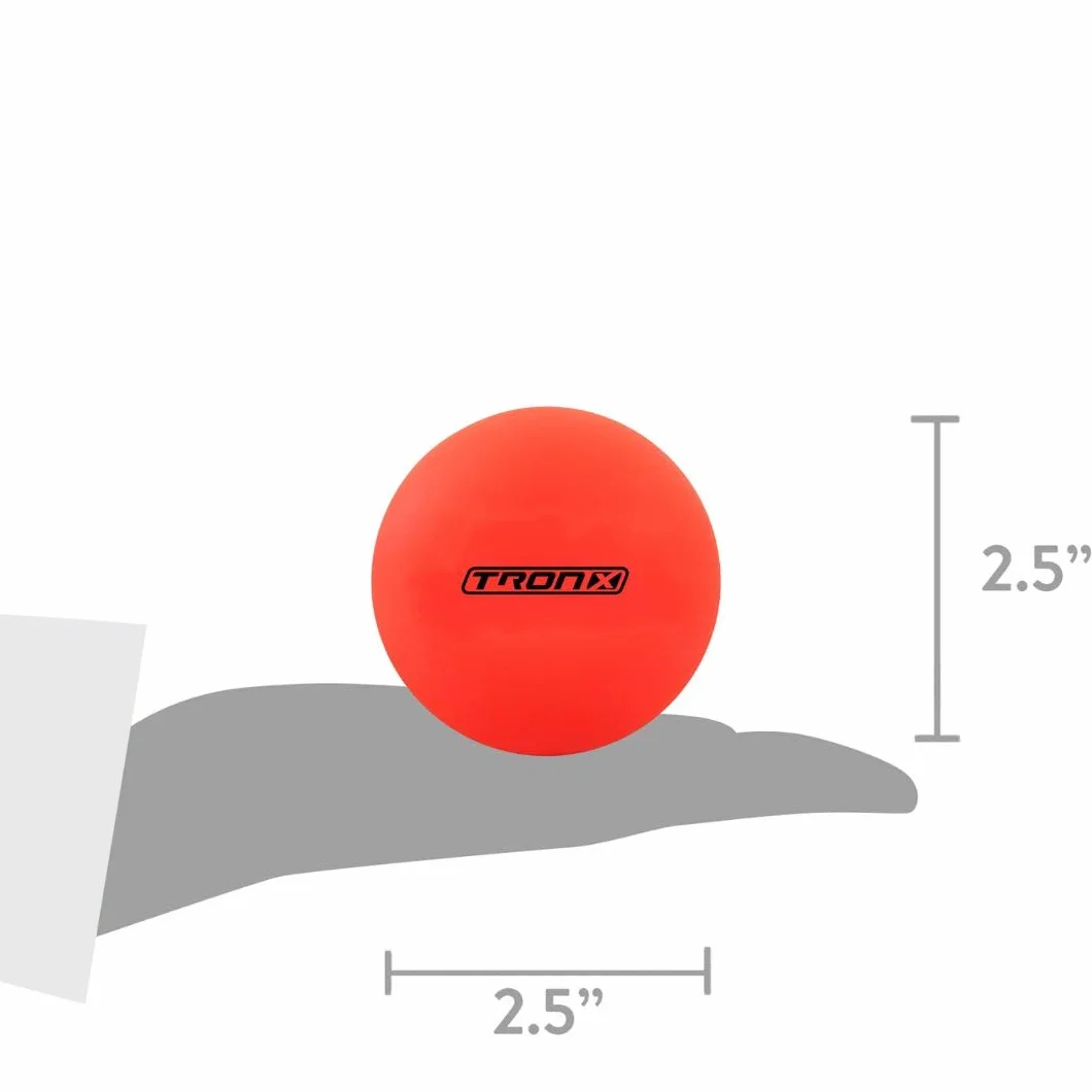 TronX Balles de hockey de rue Lot de 12 - Faible rebond - Orange