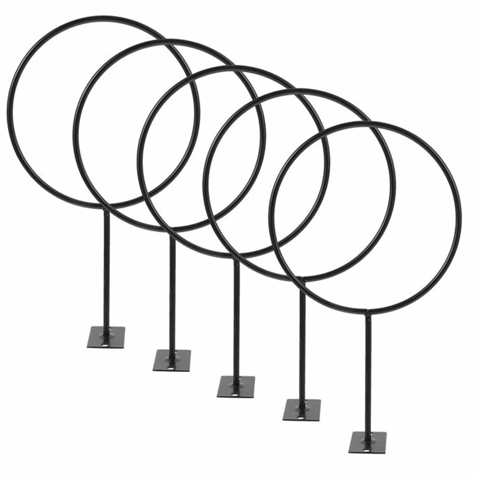 Support Mural pour Ballon 6 Pièces en Métal Universel avec Vis - Football Volleyball Basketball Noir