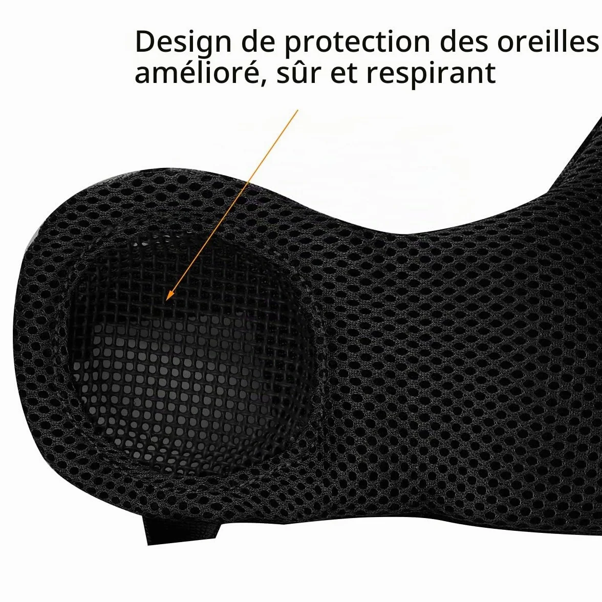 Demi-masque pliable airsoft en maille avec protection auditive pour paintball chasse