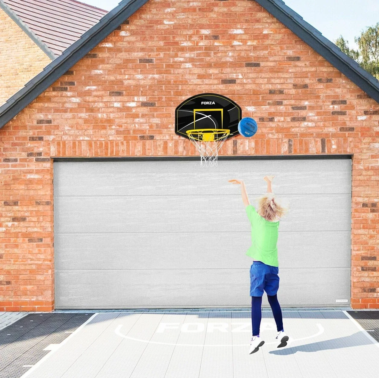 FORZA Panneau et Anneau de Basket-Ball à Fixation Murale Taille Standard Mini Entraînement Intérieur Extérieur