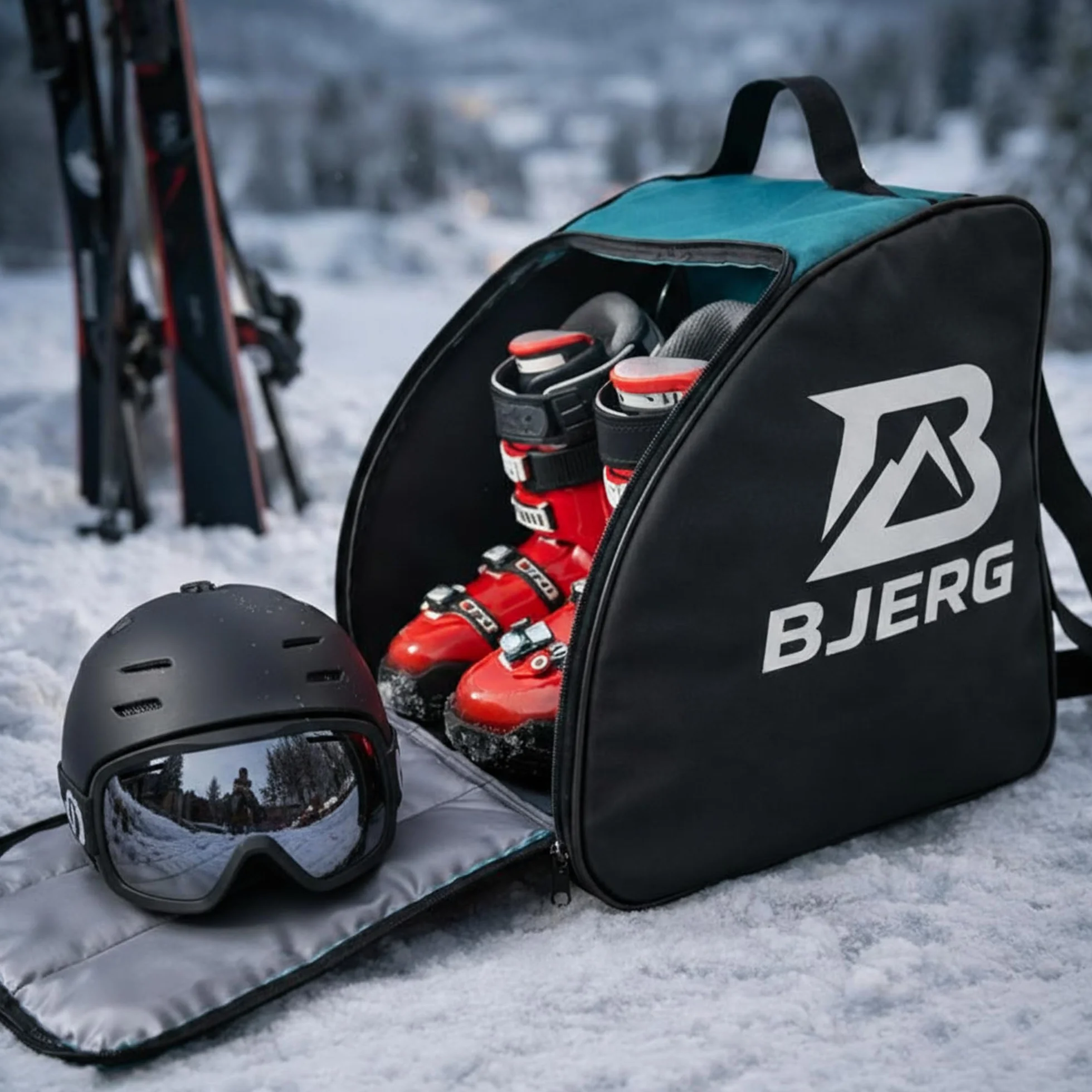 BJERG Sac de ski et sac à chaussures imperméable – Ensemble transport ski – Fabriqué en UE