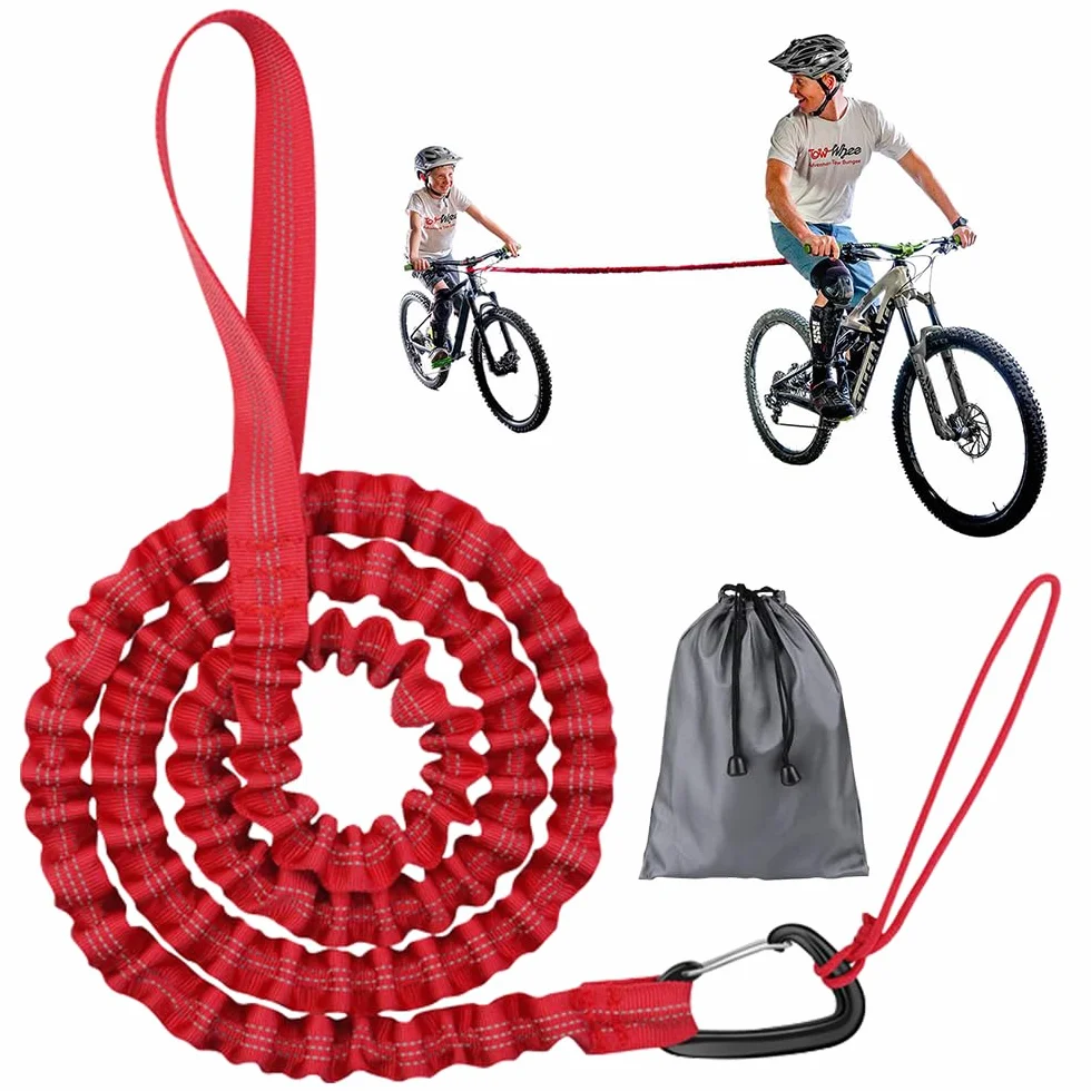 Corde de Remorquage de Vélo, Sangle avec Crochet de Sécurité, Capacité 500lb/225 kg