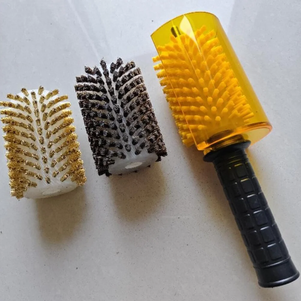 Kit de Brosse à Farter pour Snowboard avec Manche et Protection, Brosse Rotative, Kit de Brosse pour Ski
