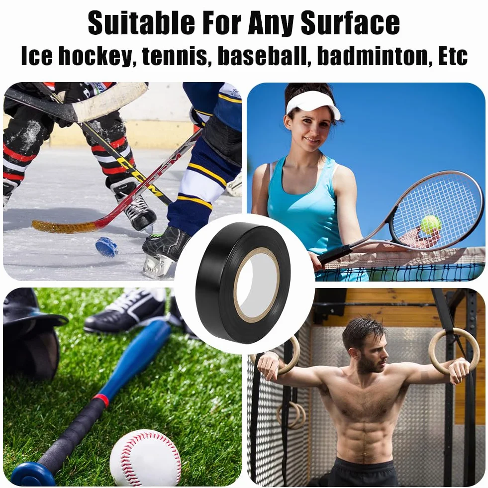 Ruban Adhésif Sport Anti-Dérapant PVC pour Hockey Badminton Raquette Squash Tennis 18mm*20m