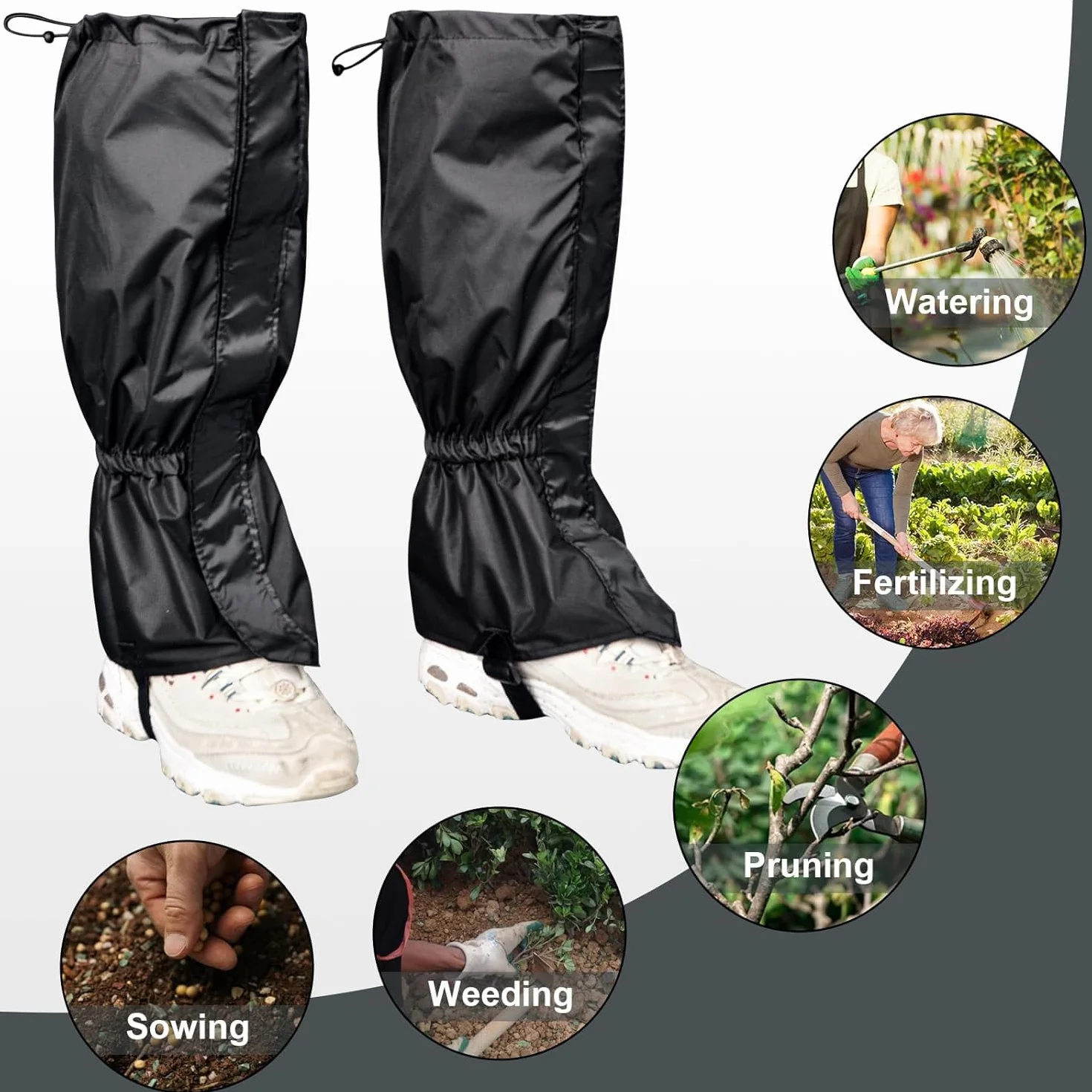 Guêtres Jardinage Randonnée été Outdoor Homme Réglables Fermes Jardins Pelouses Alpinisme Ski