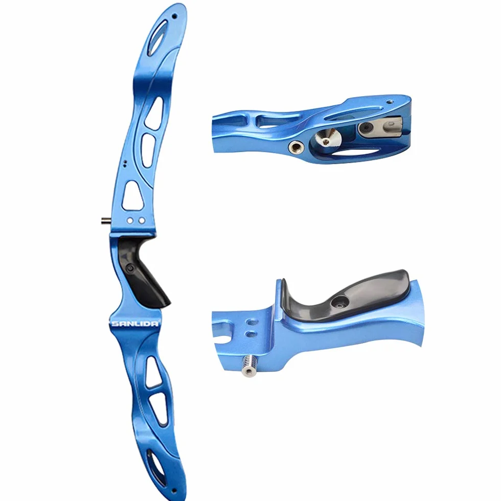 Poignée d'arc Classique Takedown ILF 25" Alliage d'aluminium Droitier Bleu