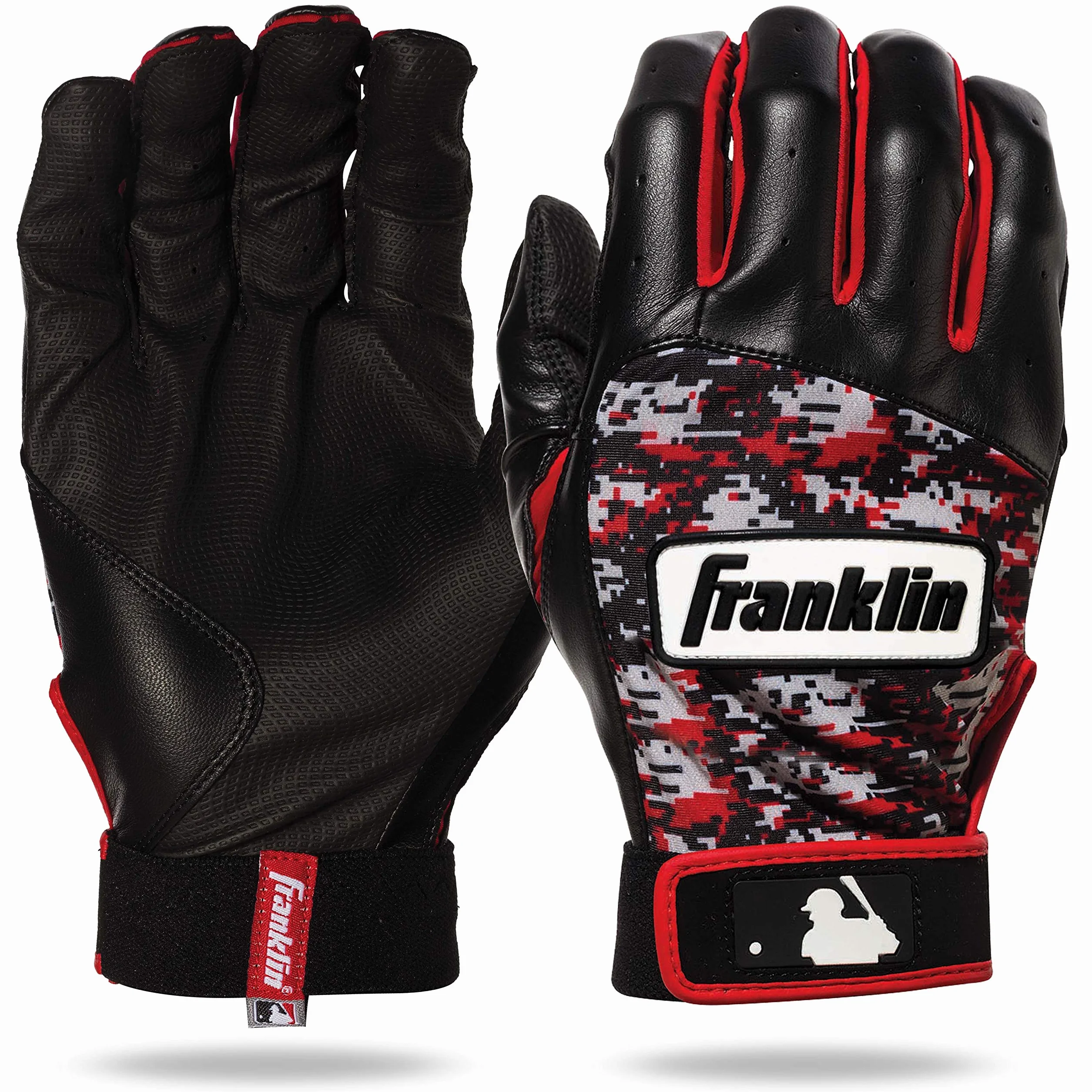 Franklin Sports MLB Digi-Camo Gants de Baseball Homme Gris Noir Rouge