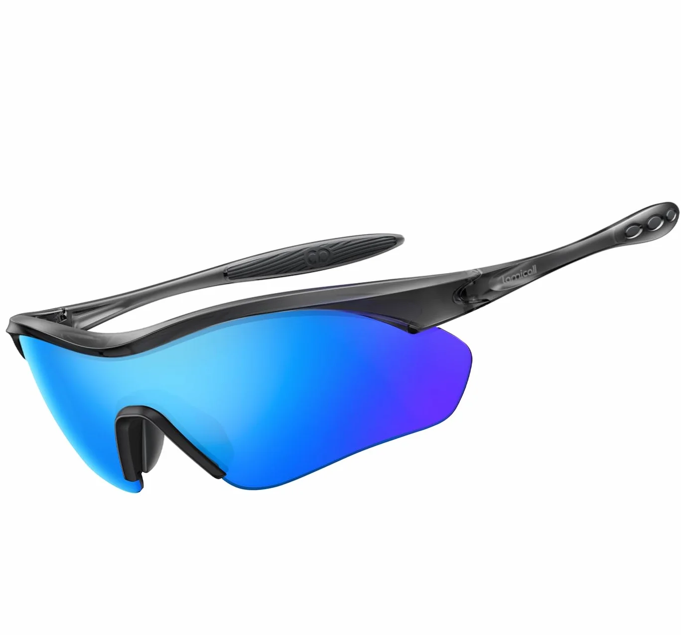 Lamicall Lunettes de Soleil Cyclisme Polarisées 22g Ultraléger TAC Verres Monoblocs UV400 Protection TR90 Monture