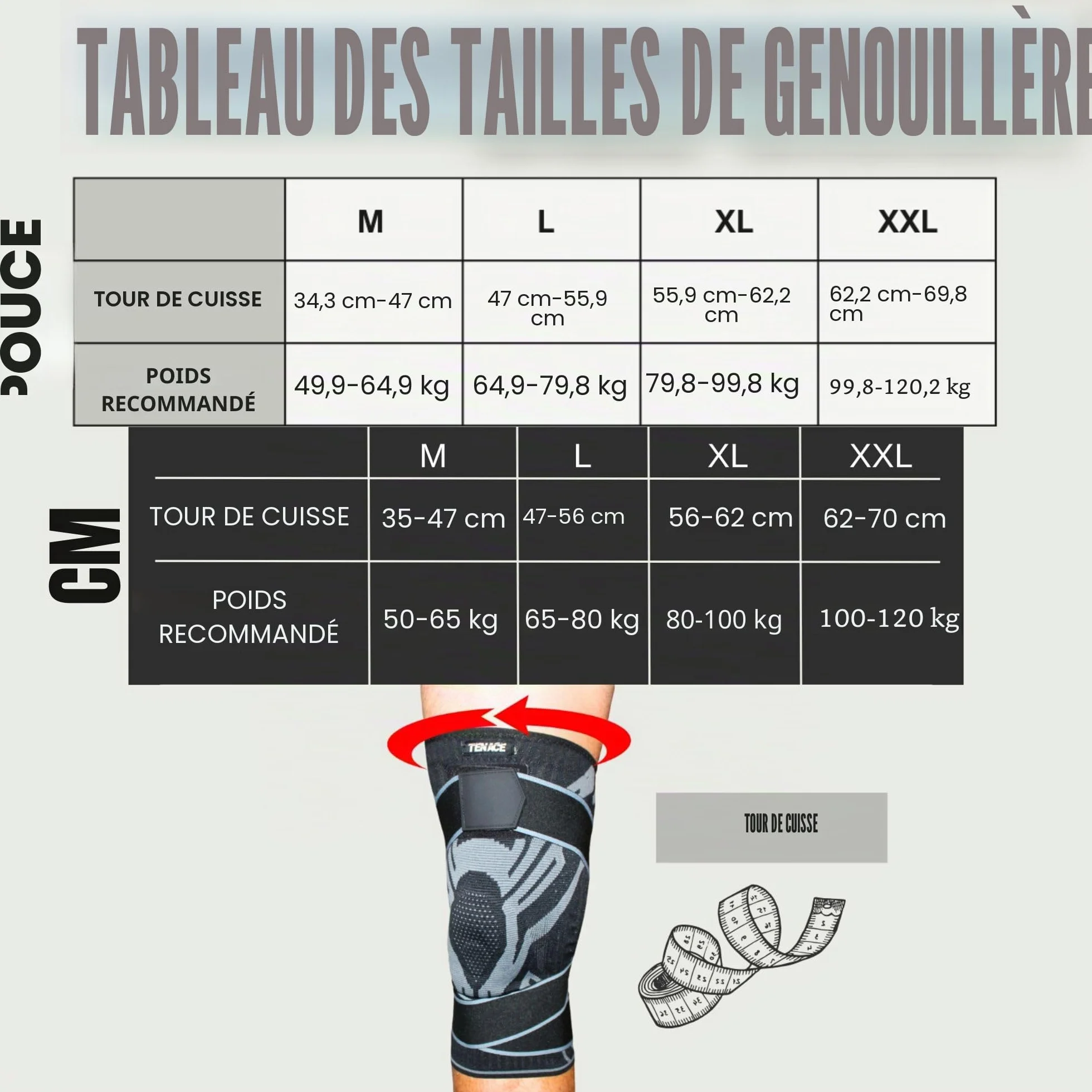 Tenace Genouillère Jiu Jitsu Grappling Protection Compression Rembourrage MMA JJB Muay Thai Judo Noir XL