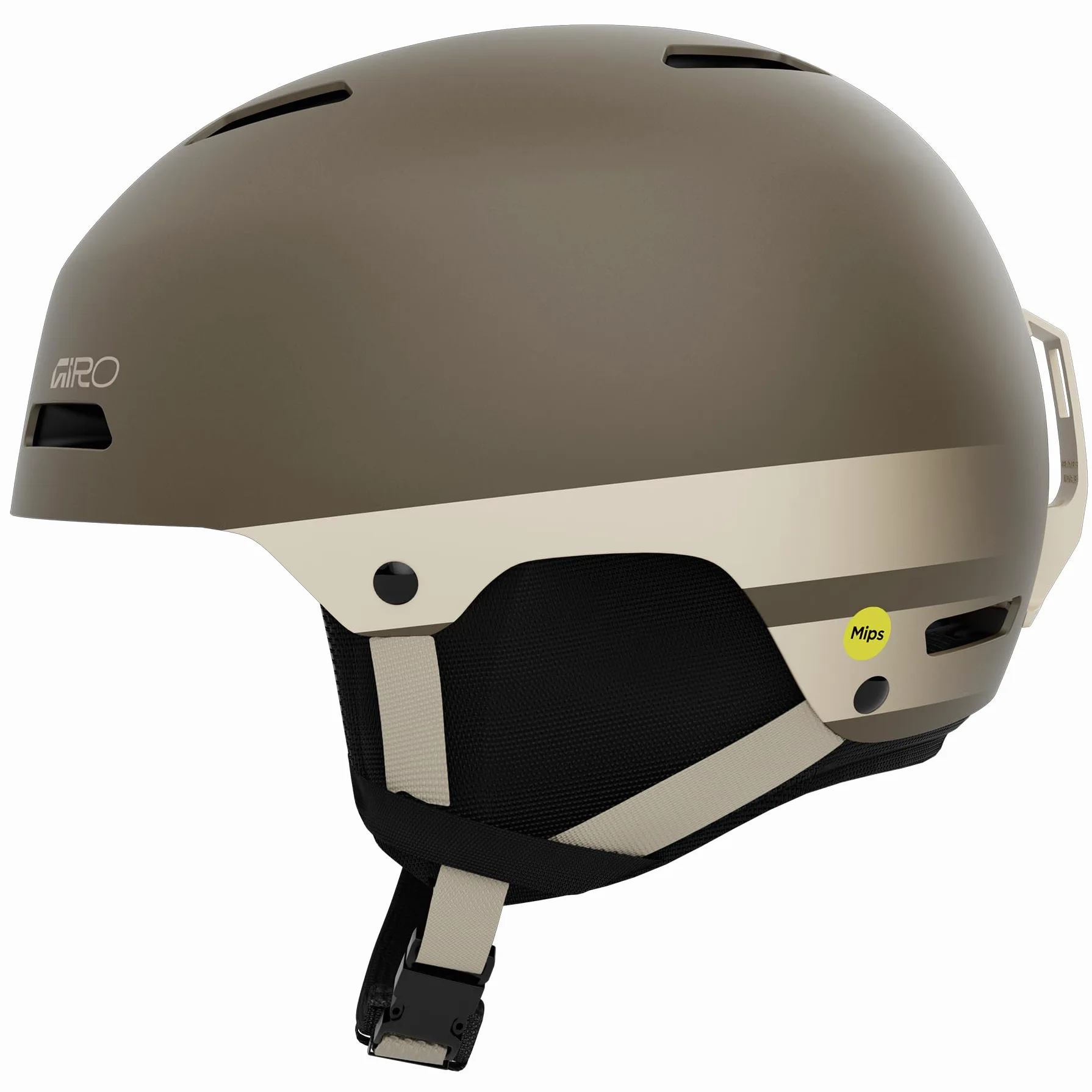 Giro Ledge FS MIPS Casque de Ski et de Snowboard M | Coque Rigide en ABS avec EPS, Protection MIPS, système in Form Fit System, Ventilation | Casque de Freestyle Matte Bark (Bicolore)
