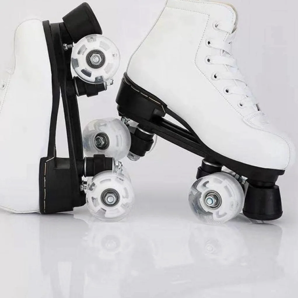 Lames De Roller Quad Double Row Quad Professionnel 4 Roues Patinage Classique Quad Artistique Patins À roulettes pour Les Jeunes Adultes pour Intérieur Et Extérieur