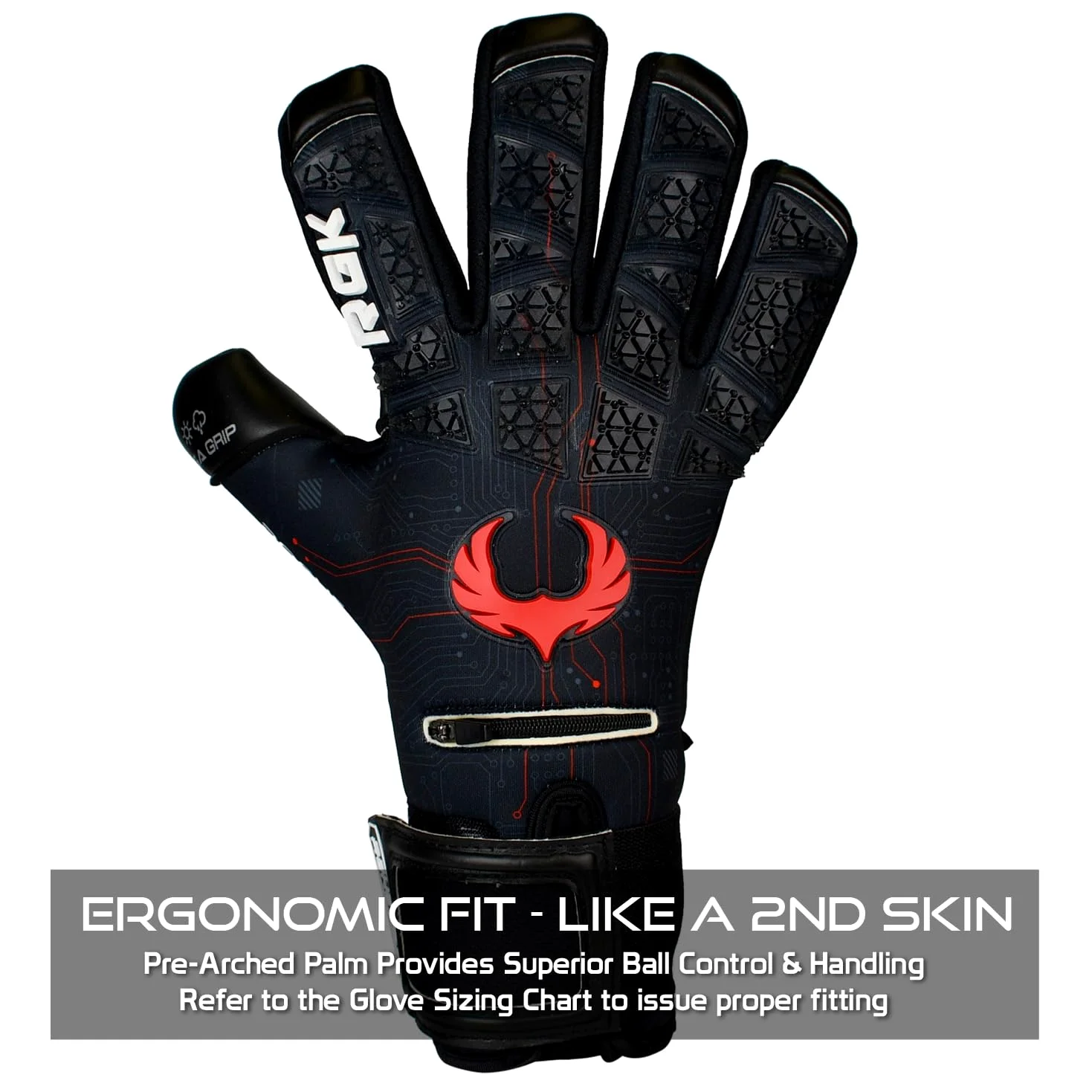 Renegade GK Édition Limitée Rogue Gants De Gardien De But (Tailles 6-11, Level 4+) 4+3MM Giga Grip & Pro-Tek Fingersaves | Excellent Poigne & Protection | Gant Gardien de But Adulte, Homme, Junior