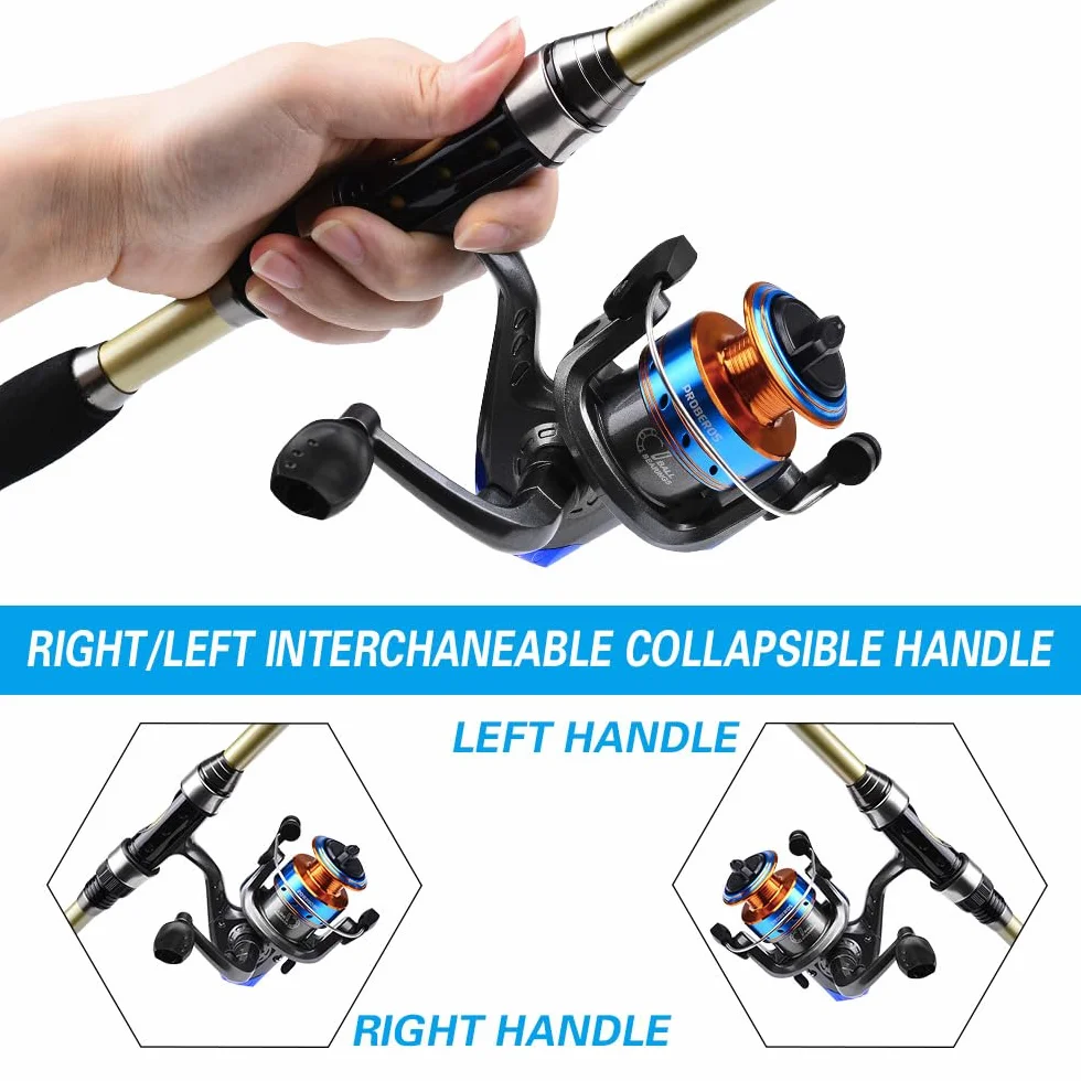 Kit Canne à Pêche Télescopique avec Moulinet, 1.8m, Surf, Sac de Transport