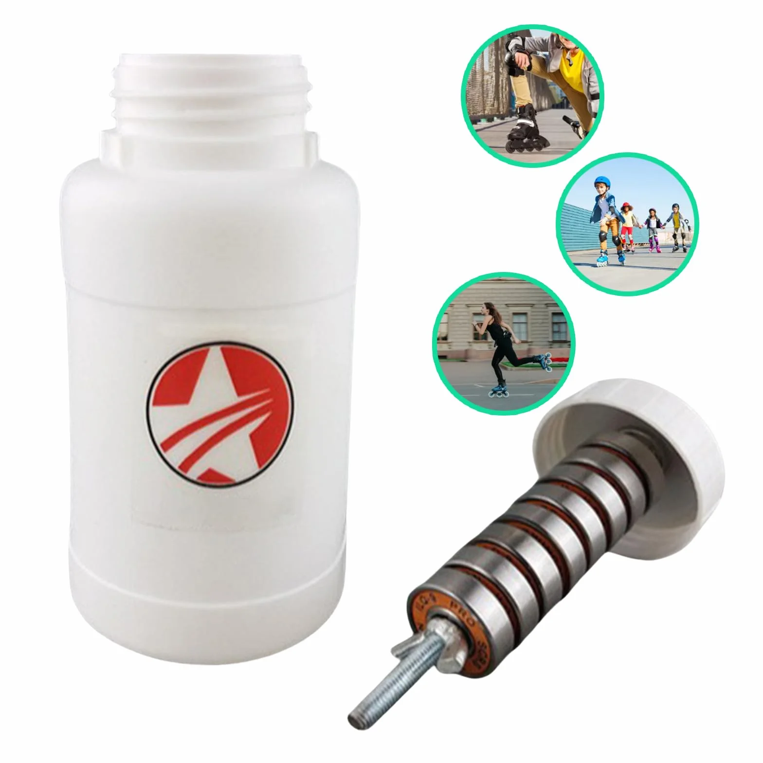 Nettoyeur de roulements de skateboard, bouteille de nettoyage pour chaussures de skate, outil sans liquide