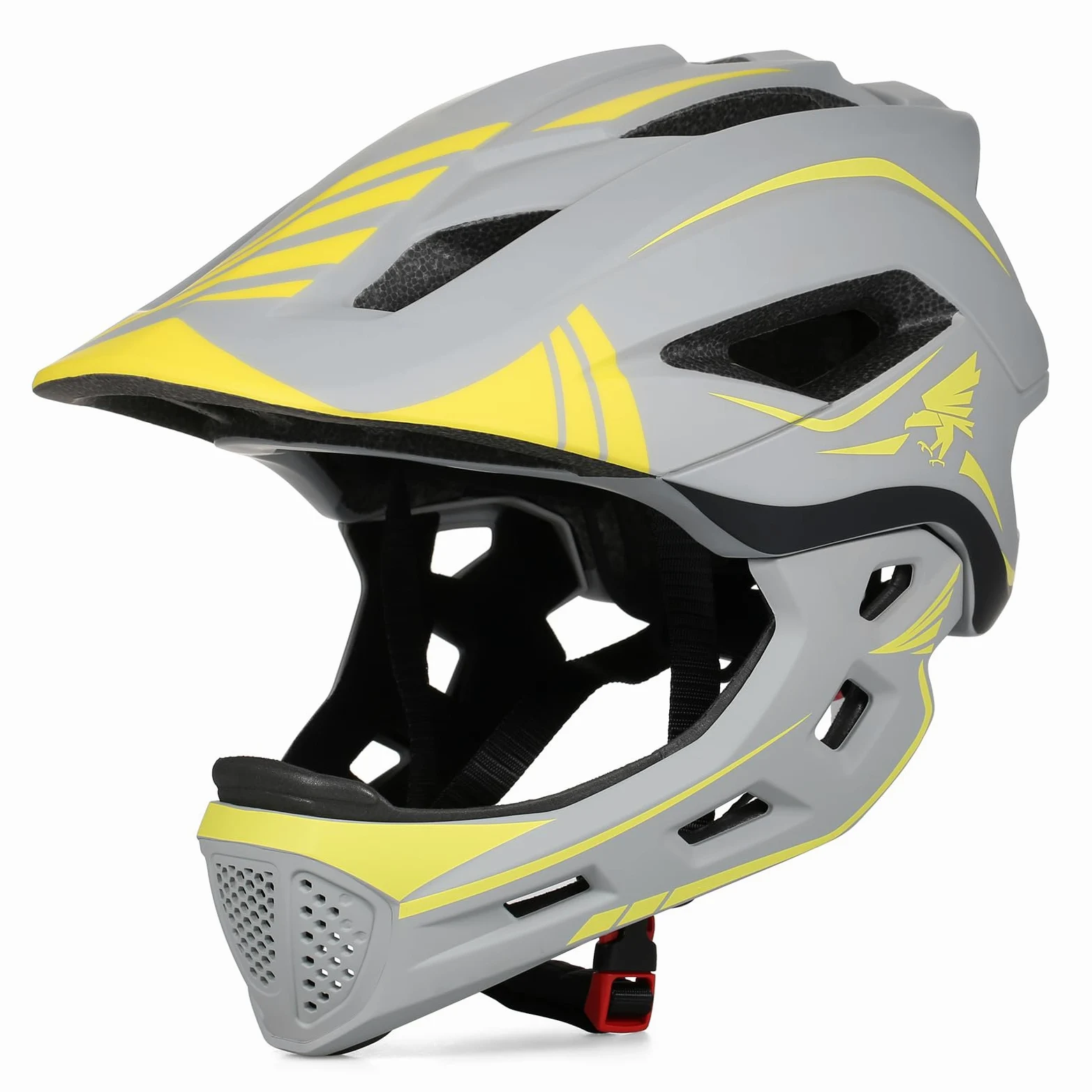 Walmeck Casque Intégral Détachable pour Enfants, équipement de Protection pour Le Sport, Le Vélo, Roller, Scooter, Coque Rigide en Polycarbonate Réglab