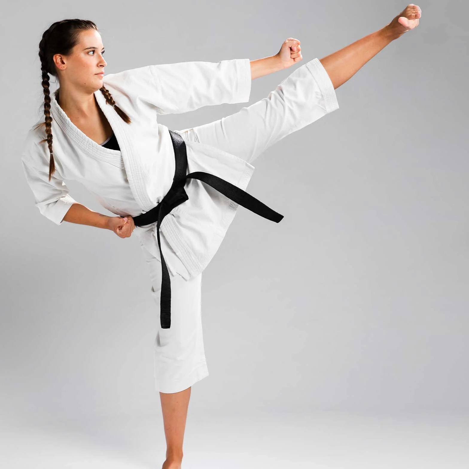 Paski do karate judo taekwondo czarne 280 cm bawełna poliester podwójne owijanie