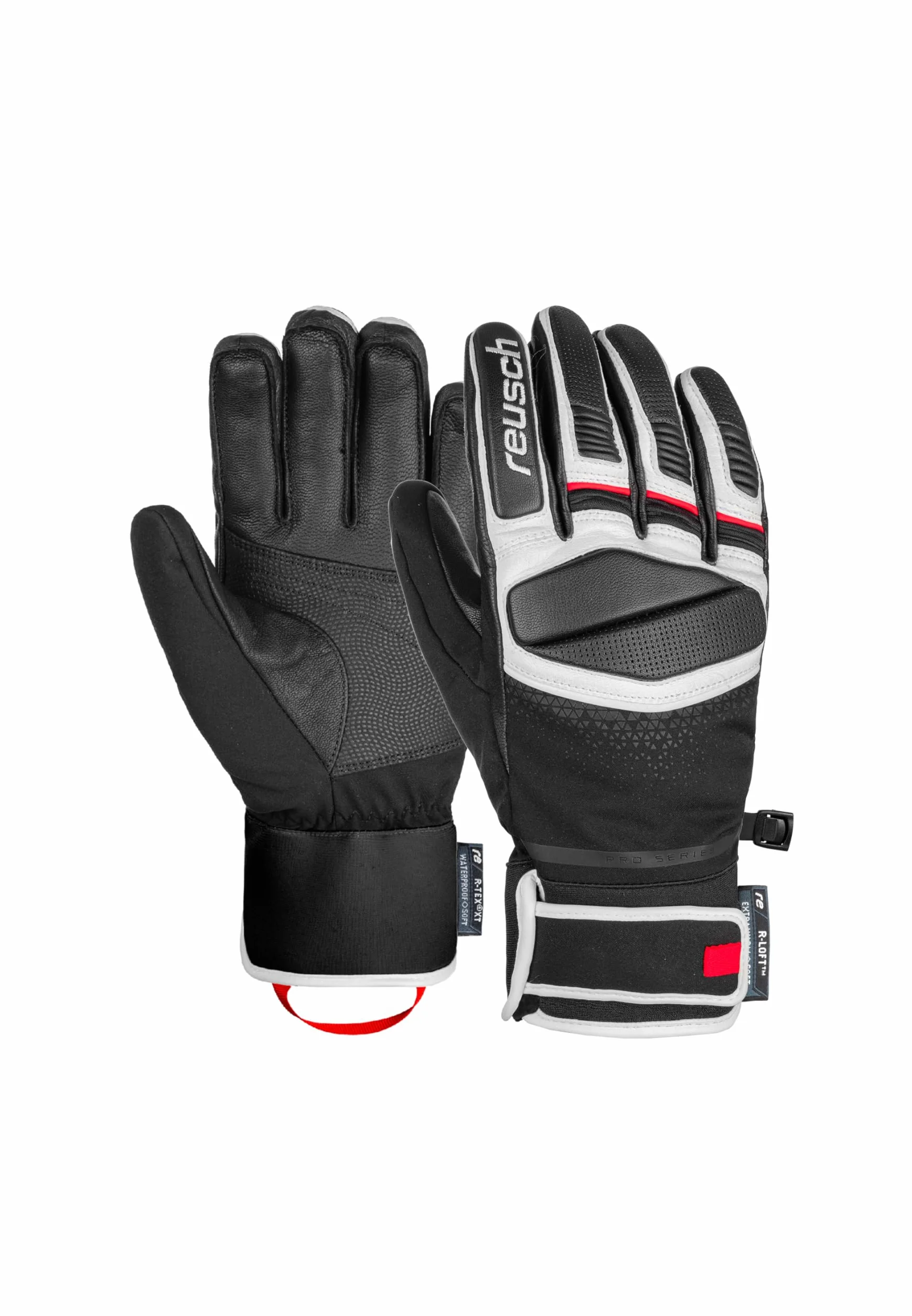 Reusch Gants de Ski Hommes Femmes | très Chauds, imperméables et Respirants | Gants d'hiver rembourrés, en cuir de chèvre robuste et Softshell, pour le ski,les activités de plein air,Tailles 7-11,Mastery