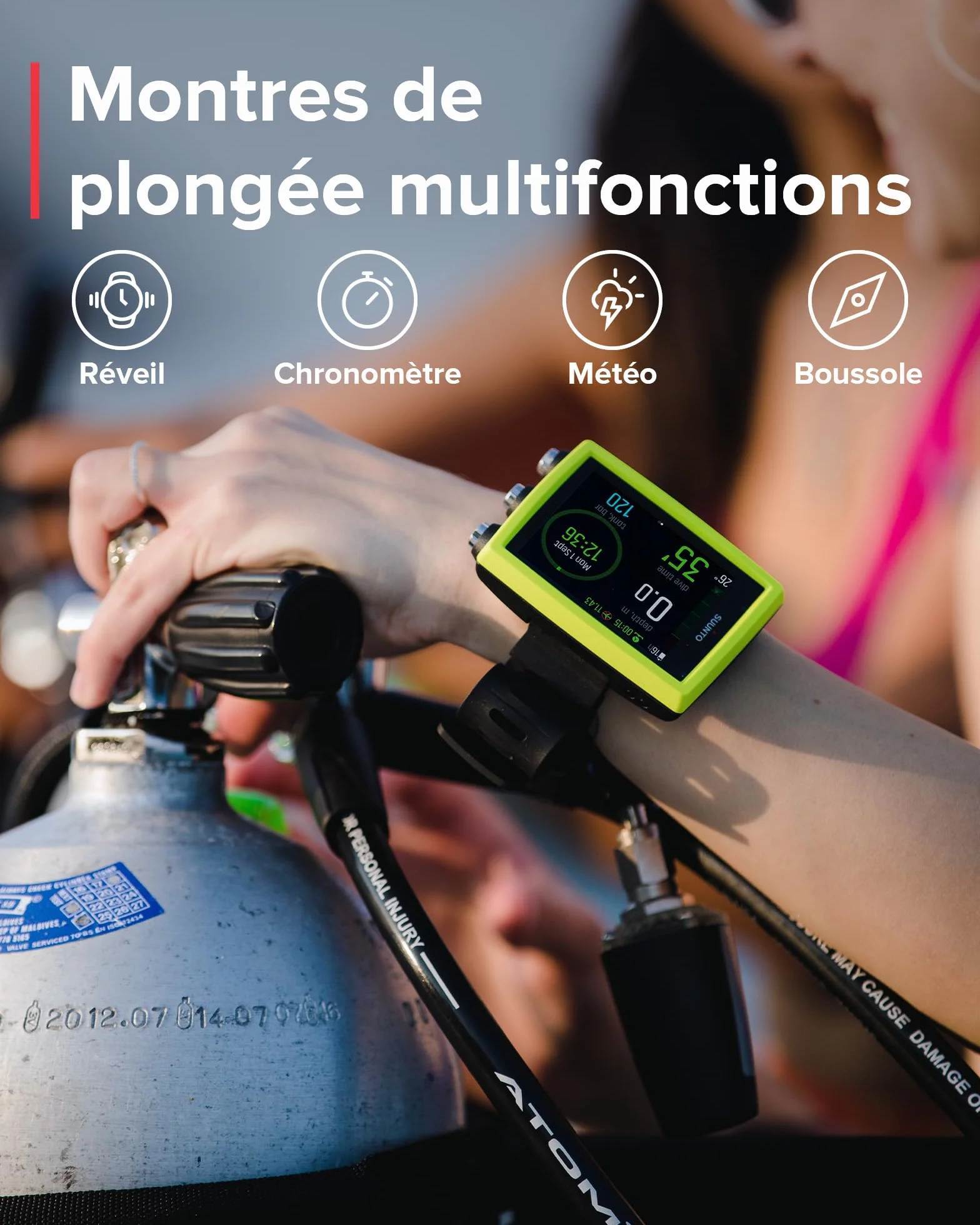 SUUNTO EON CORE Montre de Plongée Numérique Écran Couleur 80m Ordinateur Sous-Marine