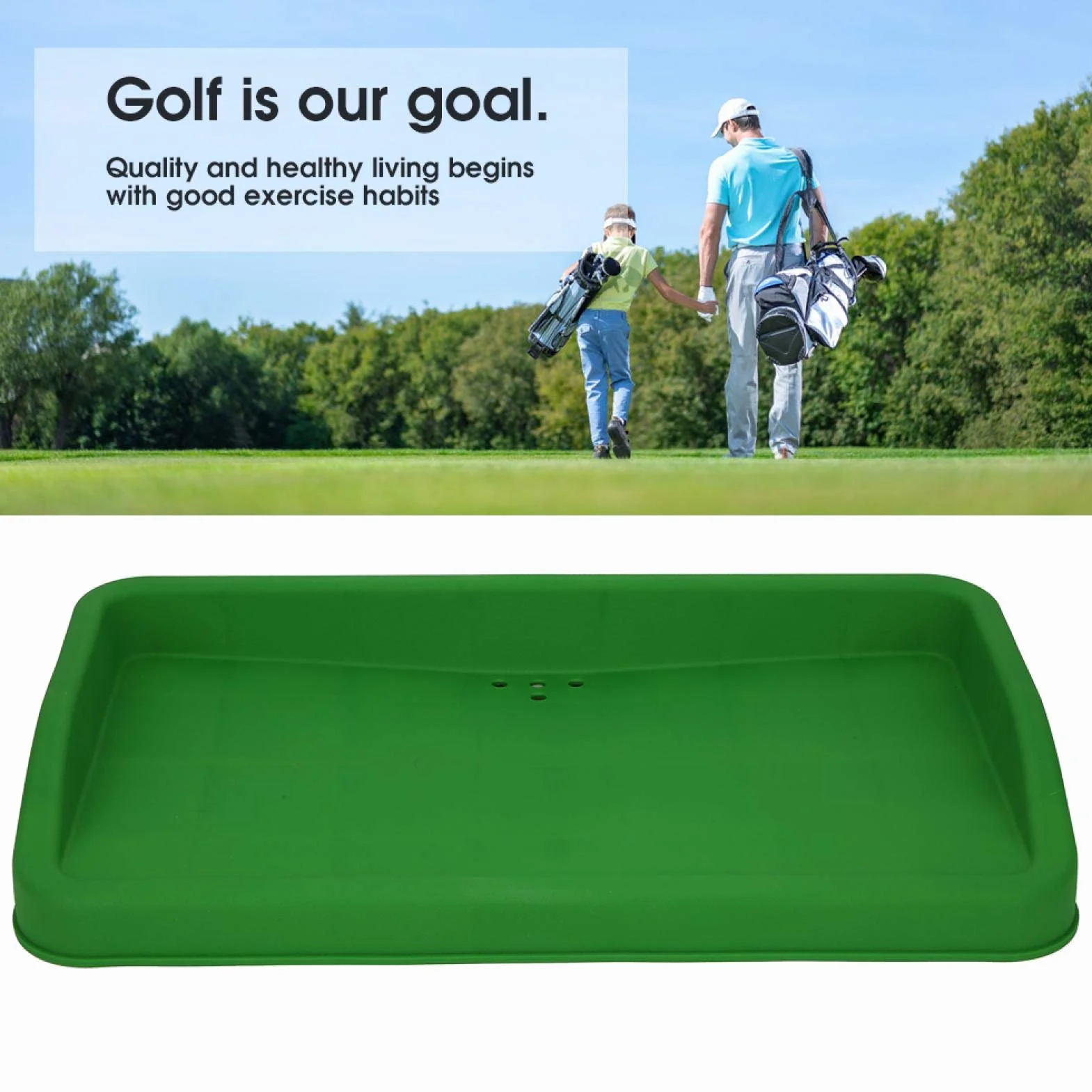 Keenso Boîte de Rangement de Balle de Golf en Caoutchouc