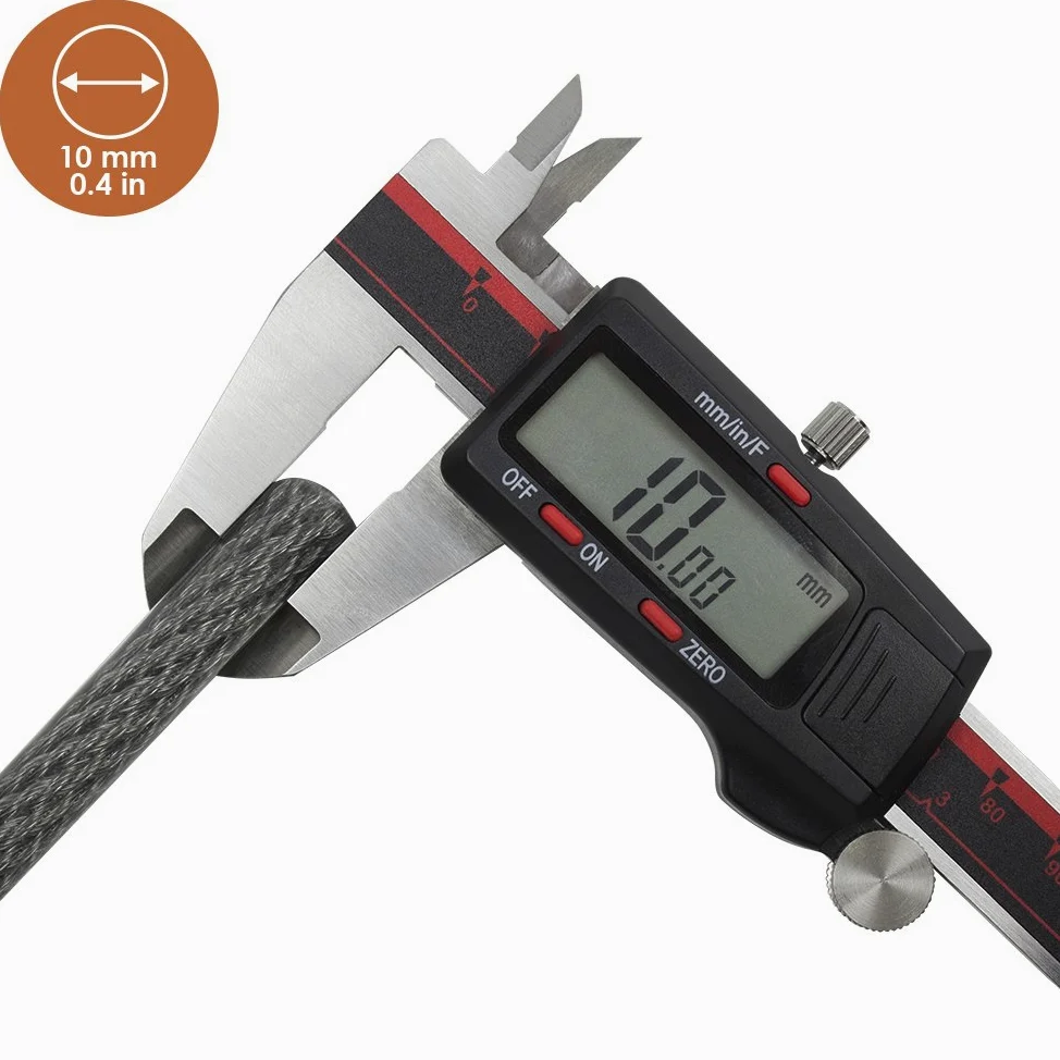 BV 9,1 m câble de sécurité en Acier avec Boucles, Flex câble, câble de Verrouillage 3/20,3 cm, pour Un Antivol et Cadenas (Lot de 2)