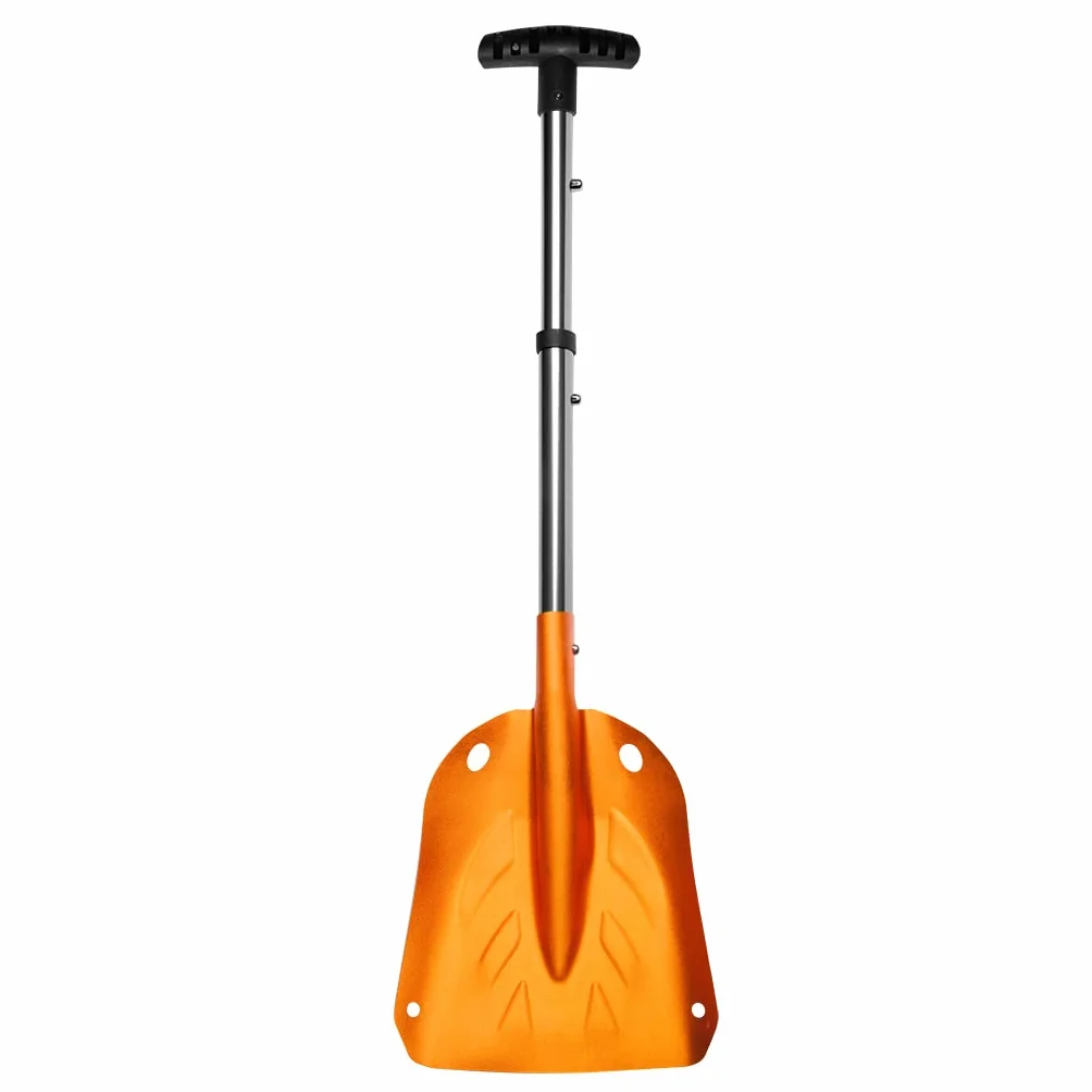 SkinStar Pelle avalanche en aluminium pour ski de randonnée, pelle d'urgence 3 parties orange