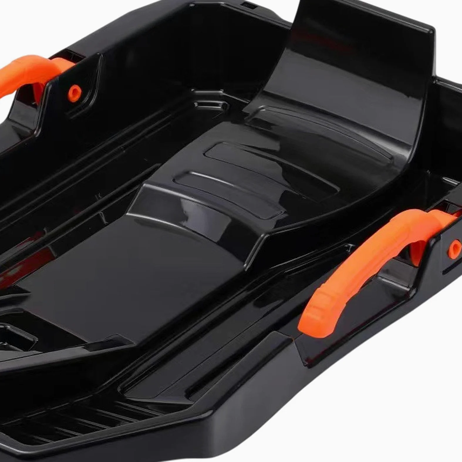 Luge pour Enfants Luge de Descente Neige Traîneau Portatif Poignée de Frein Légère et Solide Modèle avec Corde de Traction Adaptée Aux Sorties Hiverna
