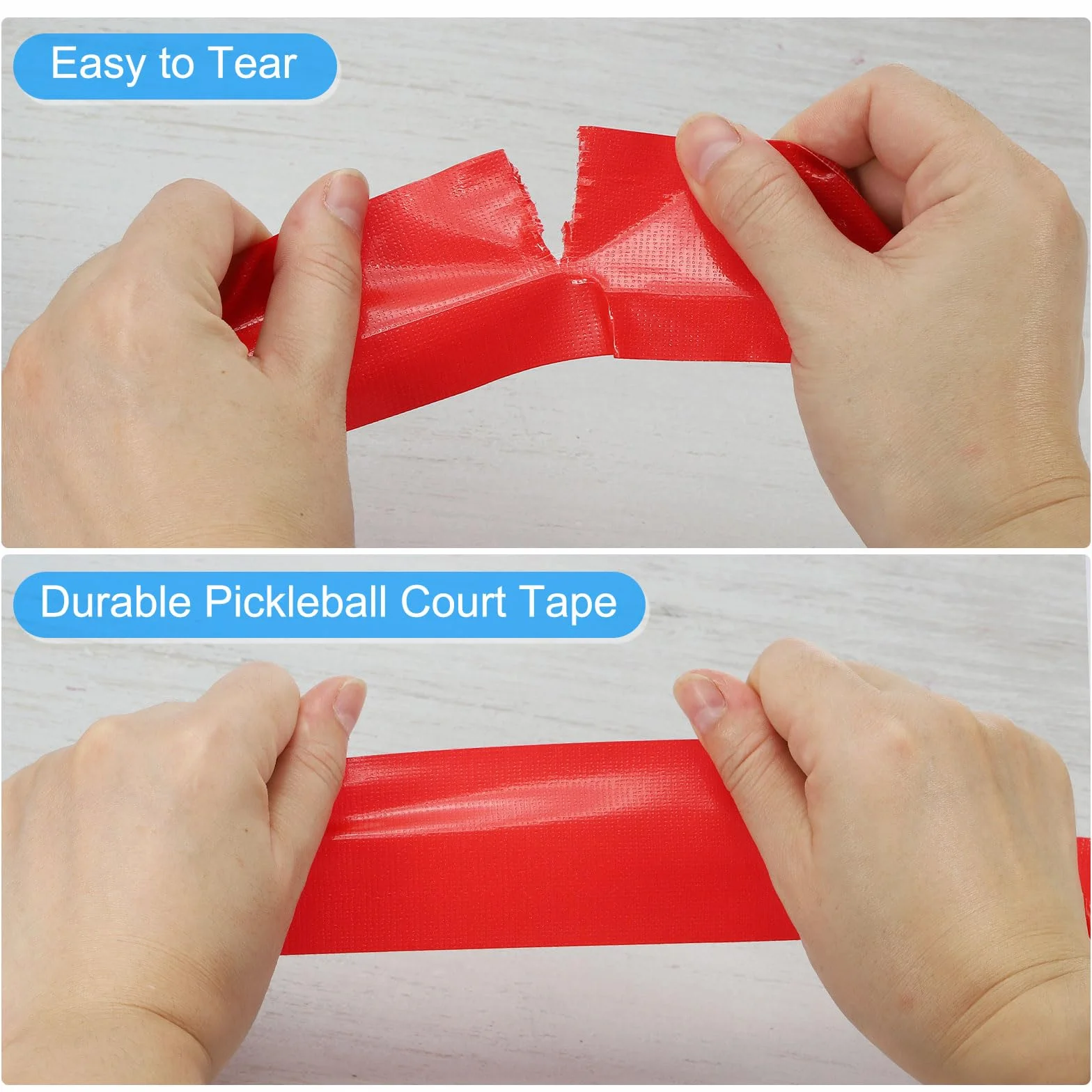 PATIKIL Ruban de Terrain de Pickleball, Kit de Marquage pour Tennis, Volley-Ball et Badminton Intérieur/Extérieur