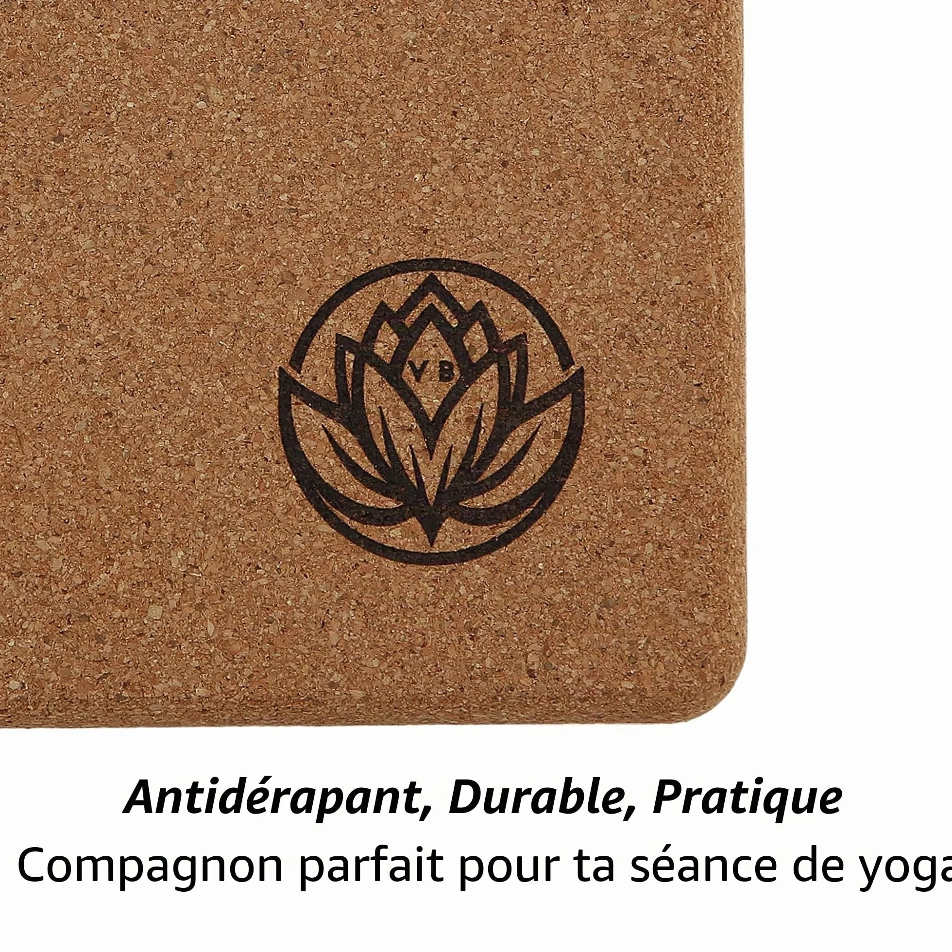 Lot de 2 briques yoga VonBueren | Blocs liège 22x12x7,5 cm Accessoires yoga