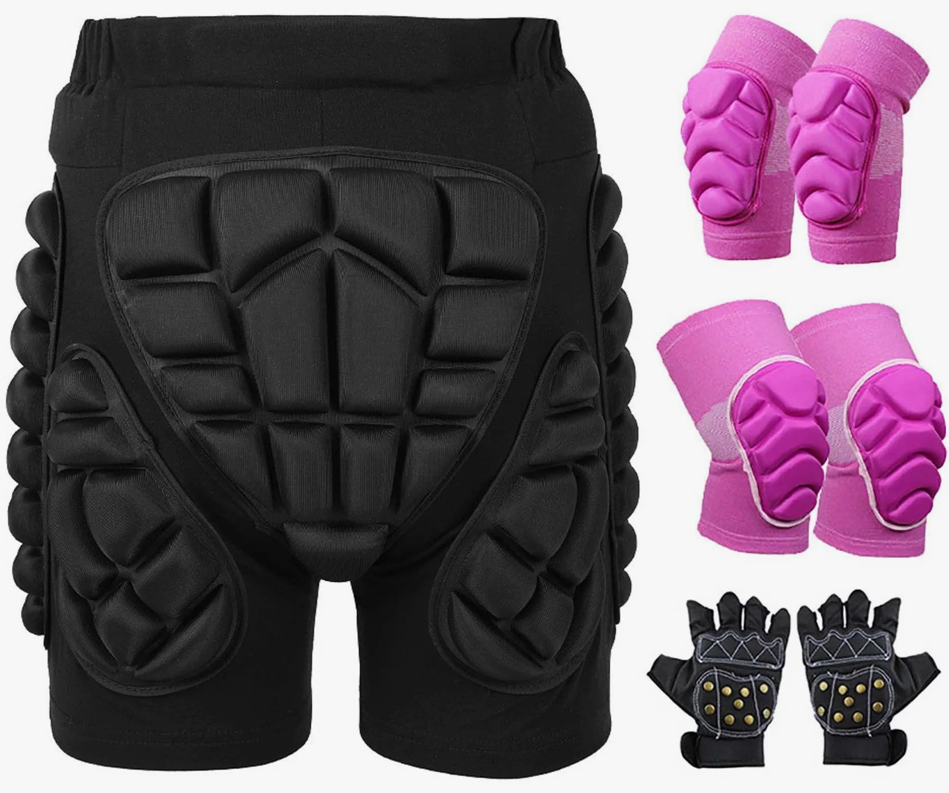 Short De Protection Rembourré Protège-Hanche Respirant Pour Patinage Snowboard Skating Ski Roller Équipement De Protection Des Fesses Pour Les Hanches (Color : B1, Size : M)