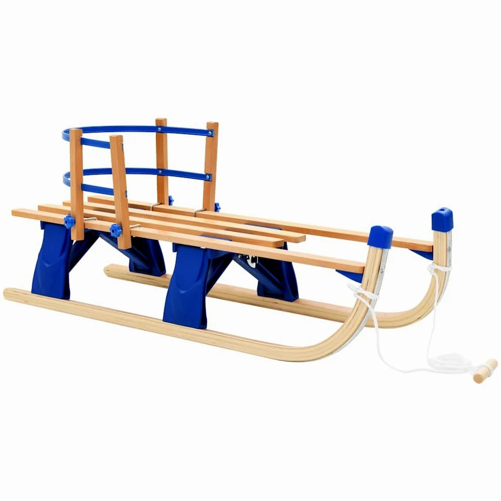 Générique Traîneau Pliable en Bois avec Dossier 119 cm,Équipements Sportifs,Loisirs de Plein air,Activités & Sports d'hiver,Traîneaux,Beige,6.9 KG,91458