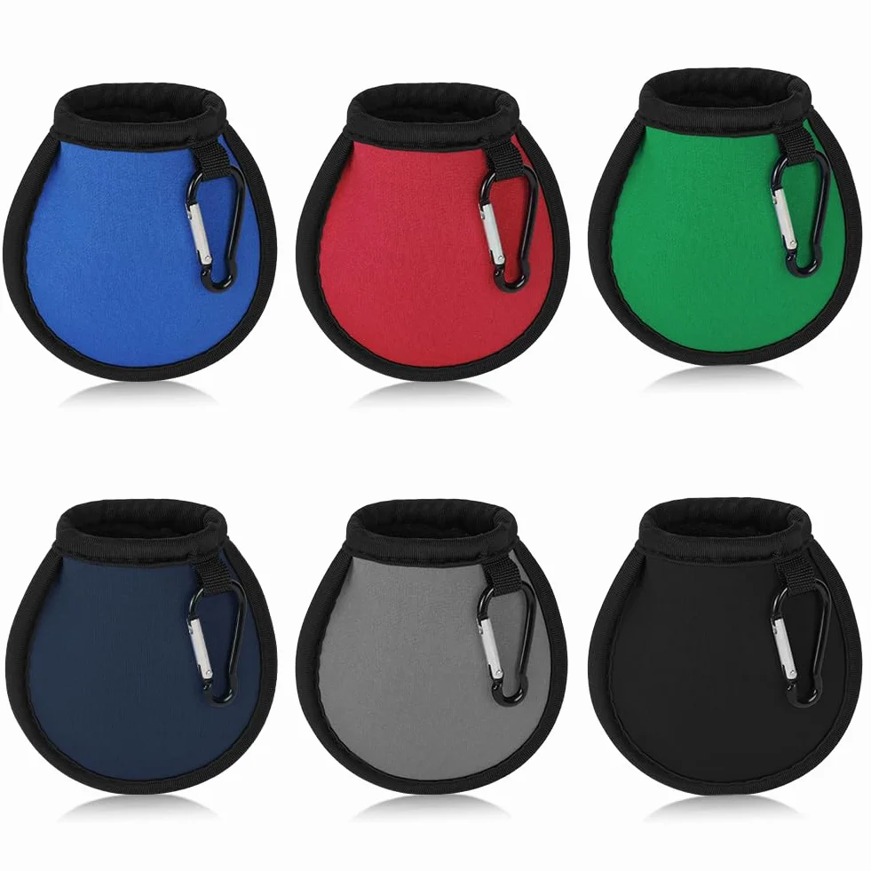 Pochettes de Nettoyage de Balles de Golf, Imperméable à l'eau Sac de Golf avec Double Couche, Mini Sac de Nettoyage Portables pour Balles de Golf avec Mousqueton, Accessoires de Golf