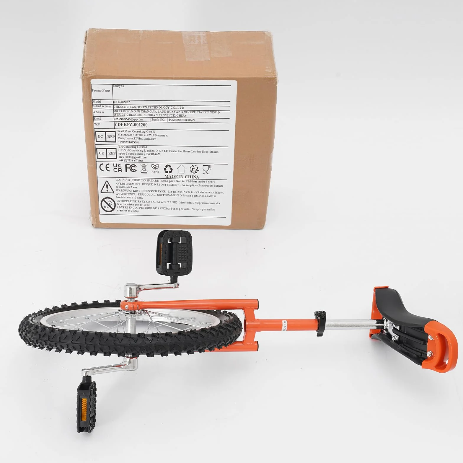 Monocycle 18 Pouces Acier au Manganèse 75 kg pour Sport Entraînement d'Équilibre