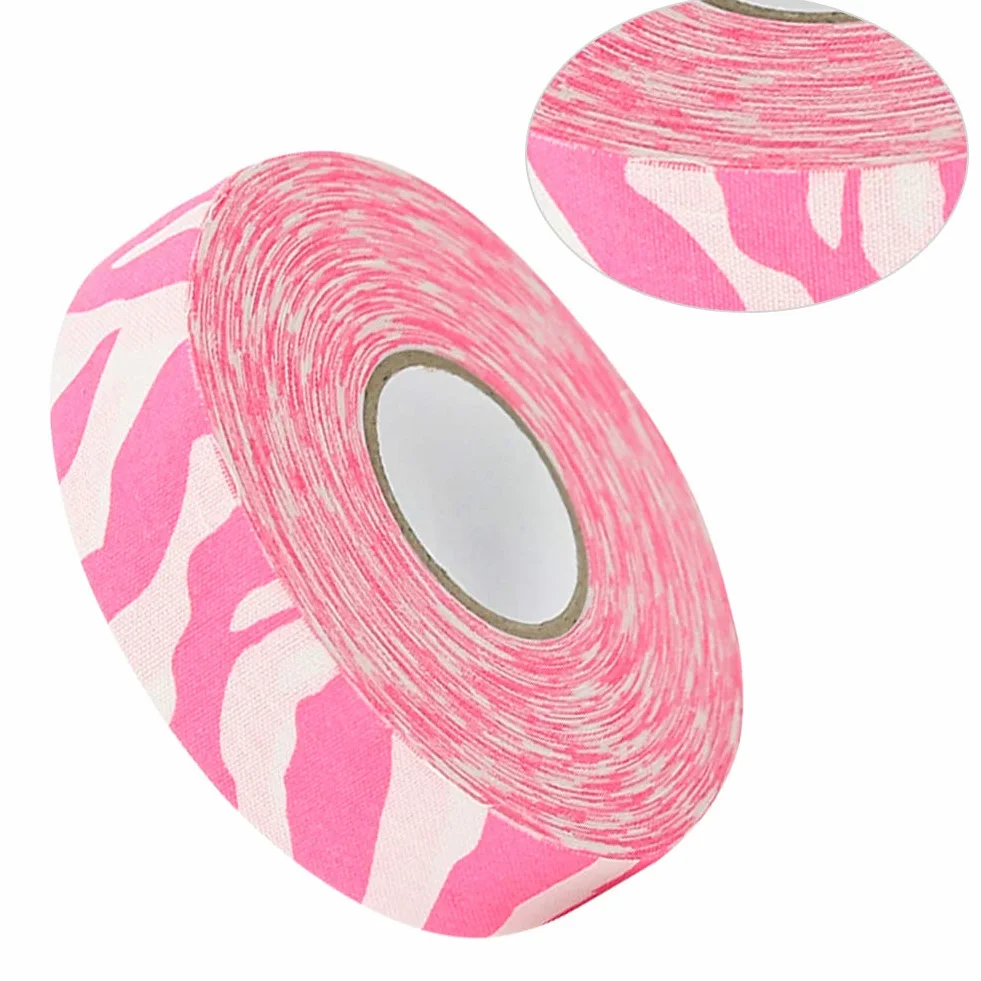 Ruban de Hockey 2,5cm x 25m Rouleau de Protection en Tissu pour Bâton, Accessoire Sport Protecteur Lame et Poignée