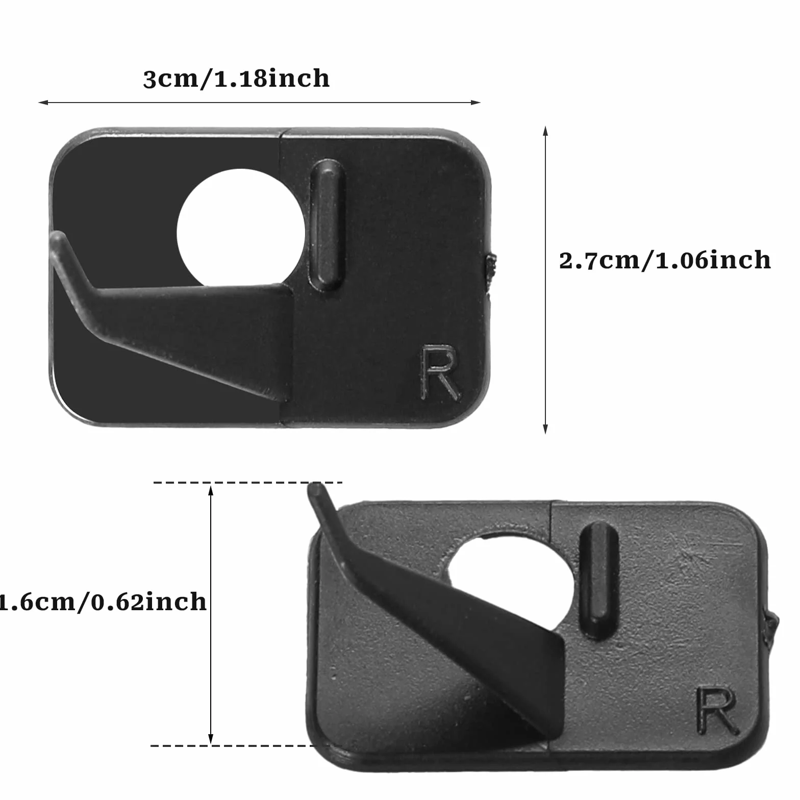 Repose-flèches pour arc recourbé, support en plastique pour arcs composés, noir adhésif, accessoires de visée chasse droitiers