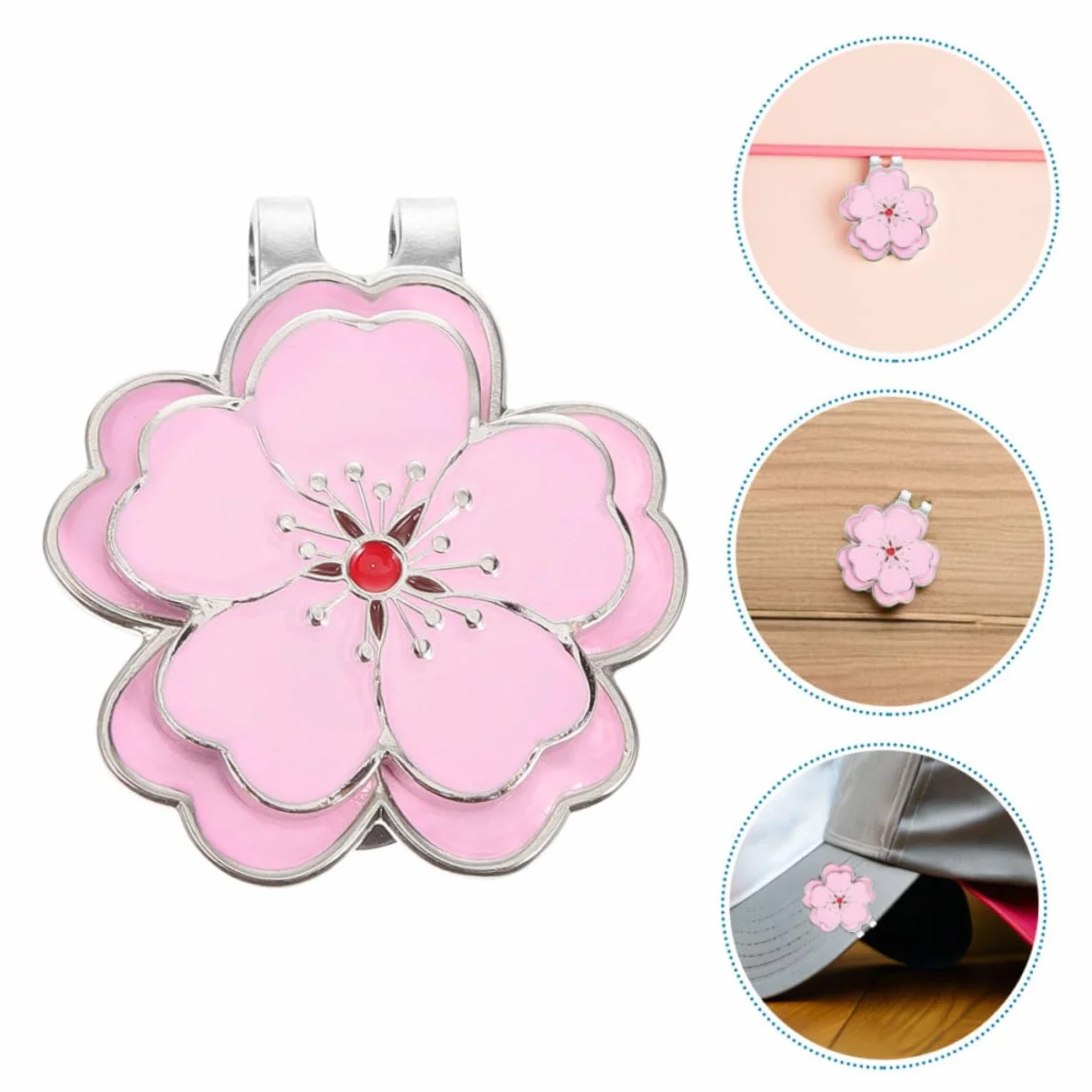 Yardwe 2 Pièces Clip pour Marque-Balle de Golf - Porte-Marque-Balle pour Casquette - Accessoires de Golf