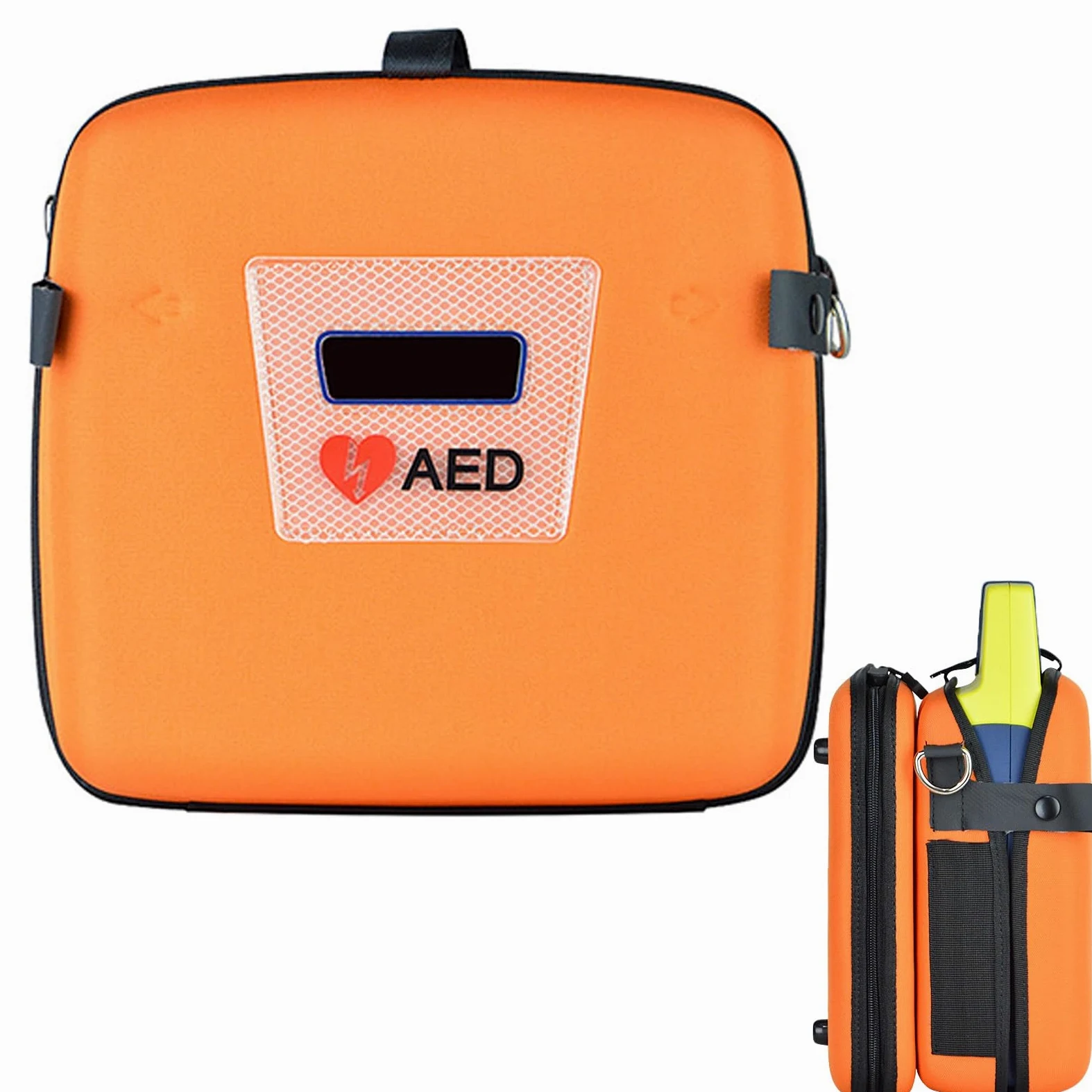 Sac de rangement portable for défibrillateur AED avec bretelles réglables | Sac de rangement d'urgence DAE accrocheur, conception à deux couches for la maison,le bureau et les lieux publics