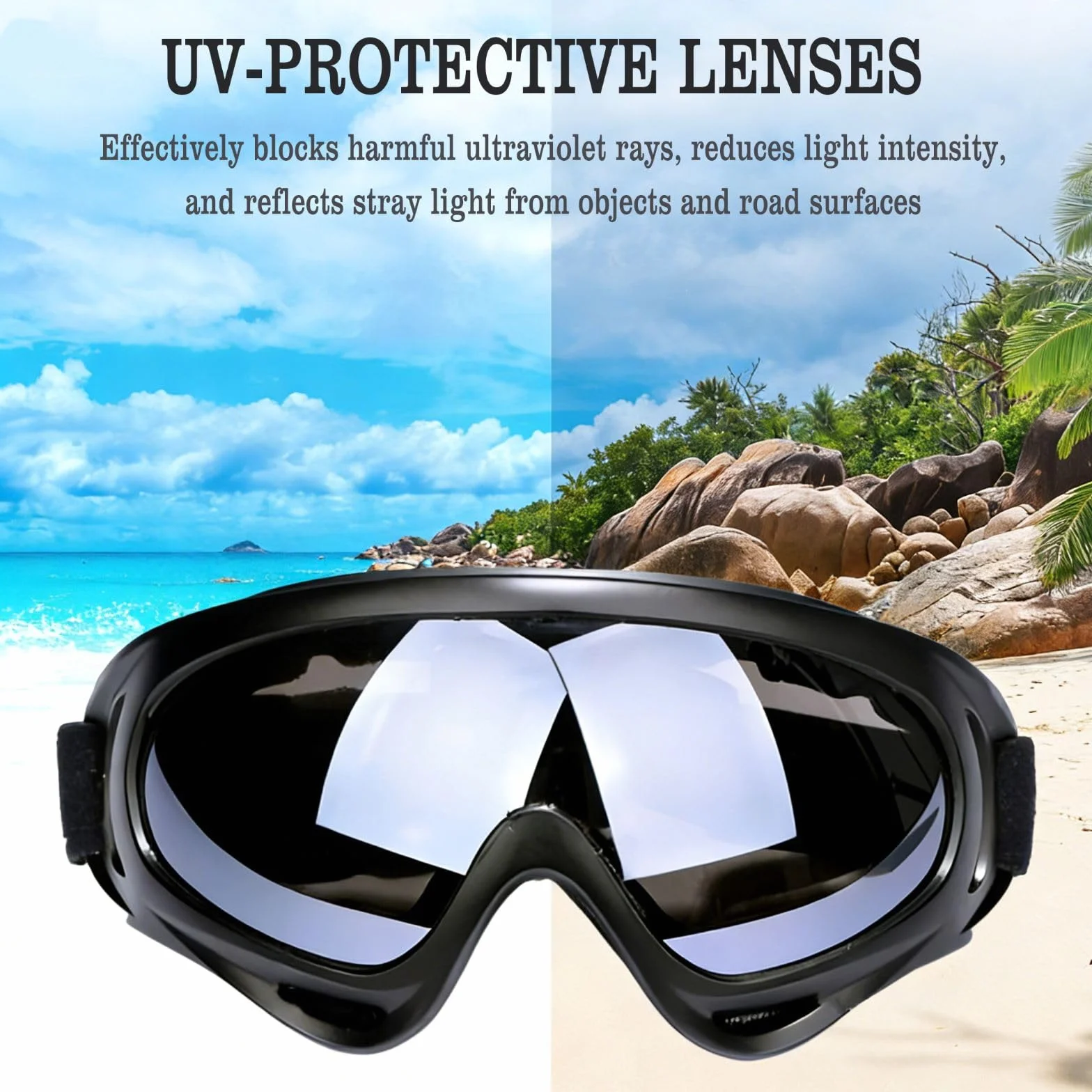 Lunette de Ski Lot de 2 pour Homme et Femme Protection UV Anti-Buée Coupe-Vent Cyclisme Snowboard Randonnée