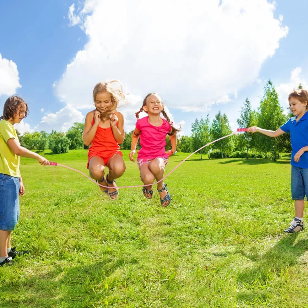 Flintronic Corde à Sauter Enfant Réglable 2.6M/2.8M Poignées Mousse Fitness