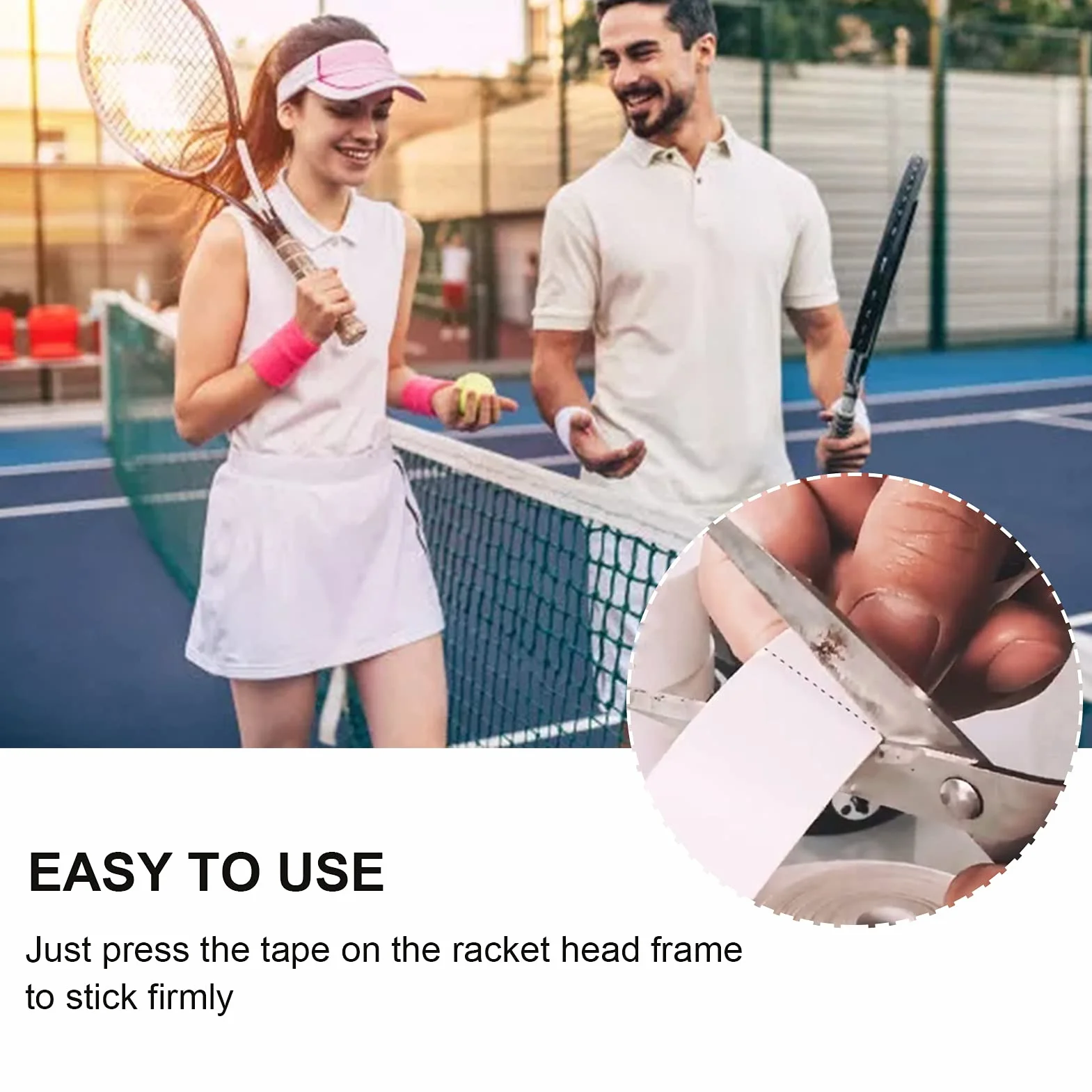 OUKENS Bande Anti-Rayures Tête Raquette Tennis Protection PU Cadre