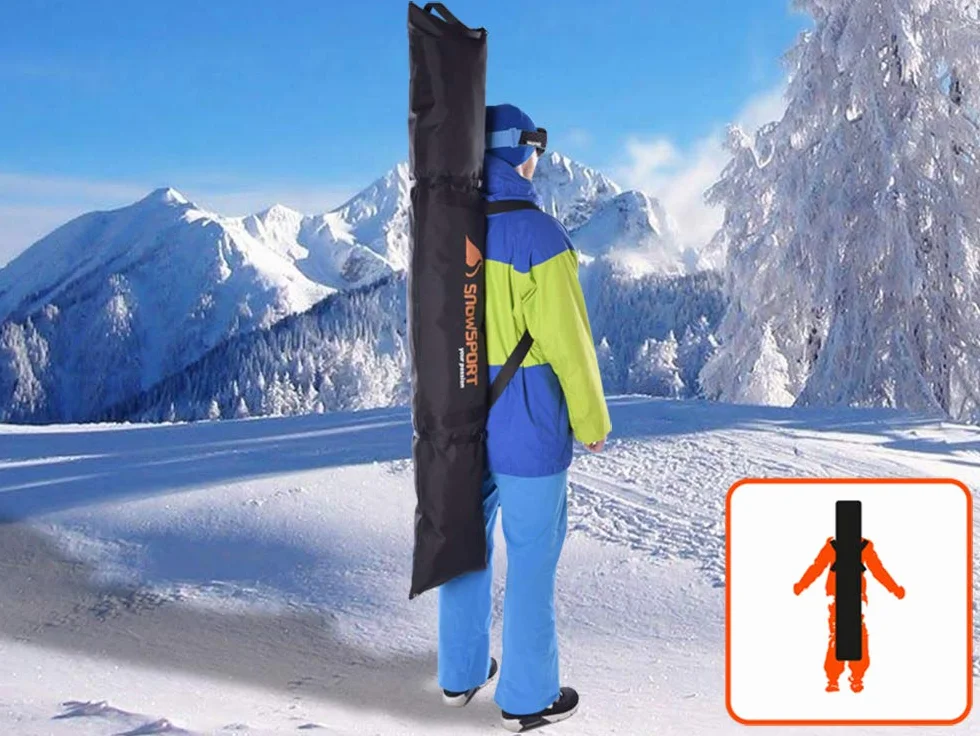 Snowsport SuperPro Housse de ski 5 en 1 150-180 cm sac à dos pour skis et bâtons