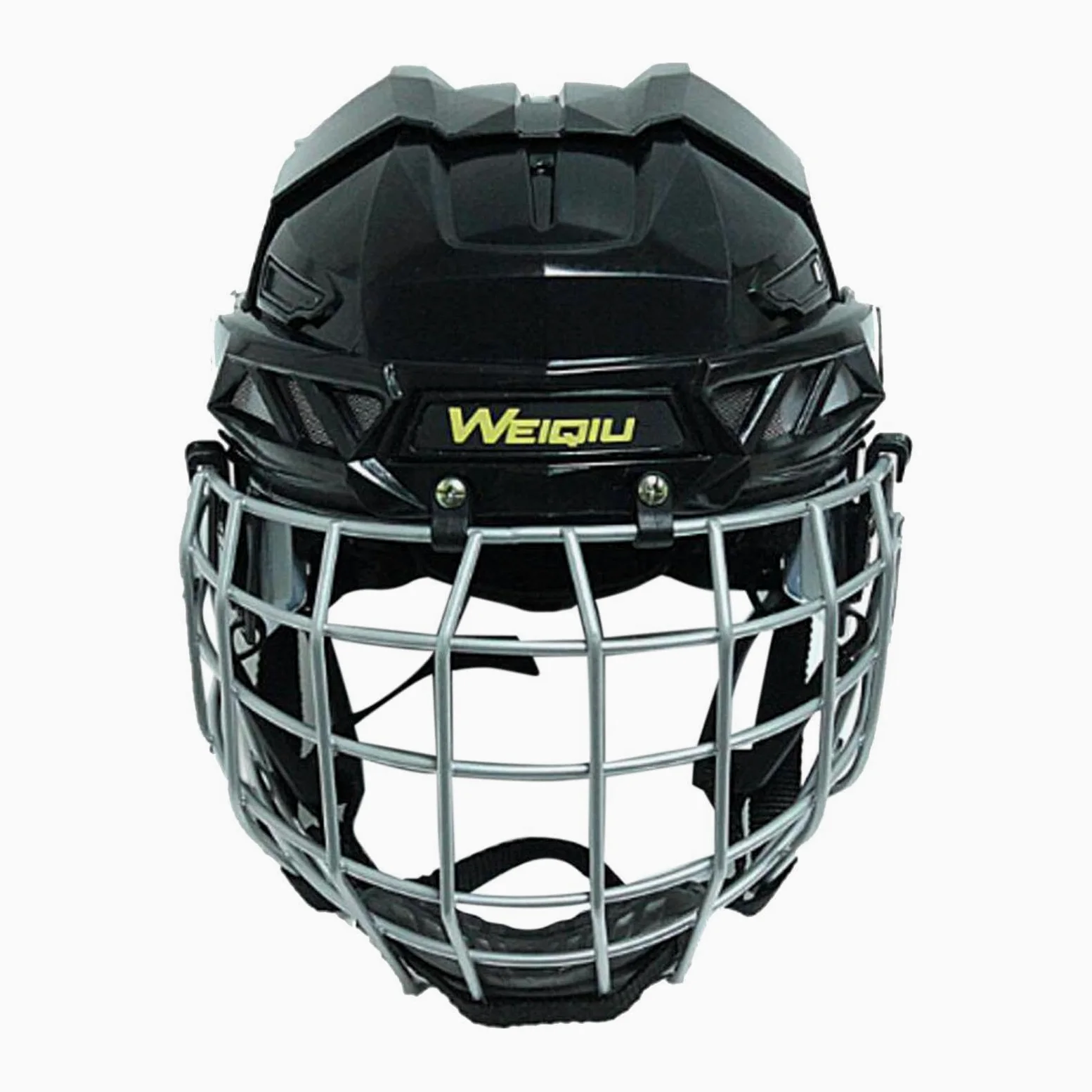 LOVIVER Casque de Hockey sur Glace Casque de Patinage sur Glace Casque de Hockey sur Glace Équipement de Hockey réglable Noir Casque de Patinage à roulettes