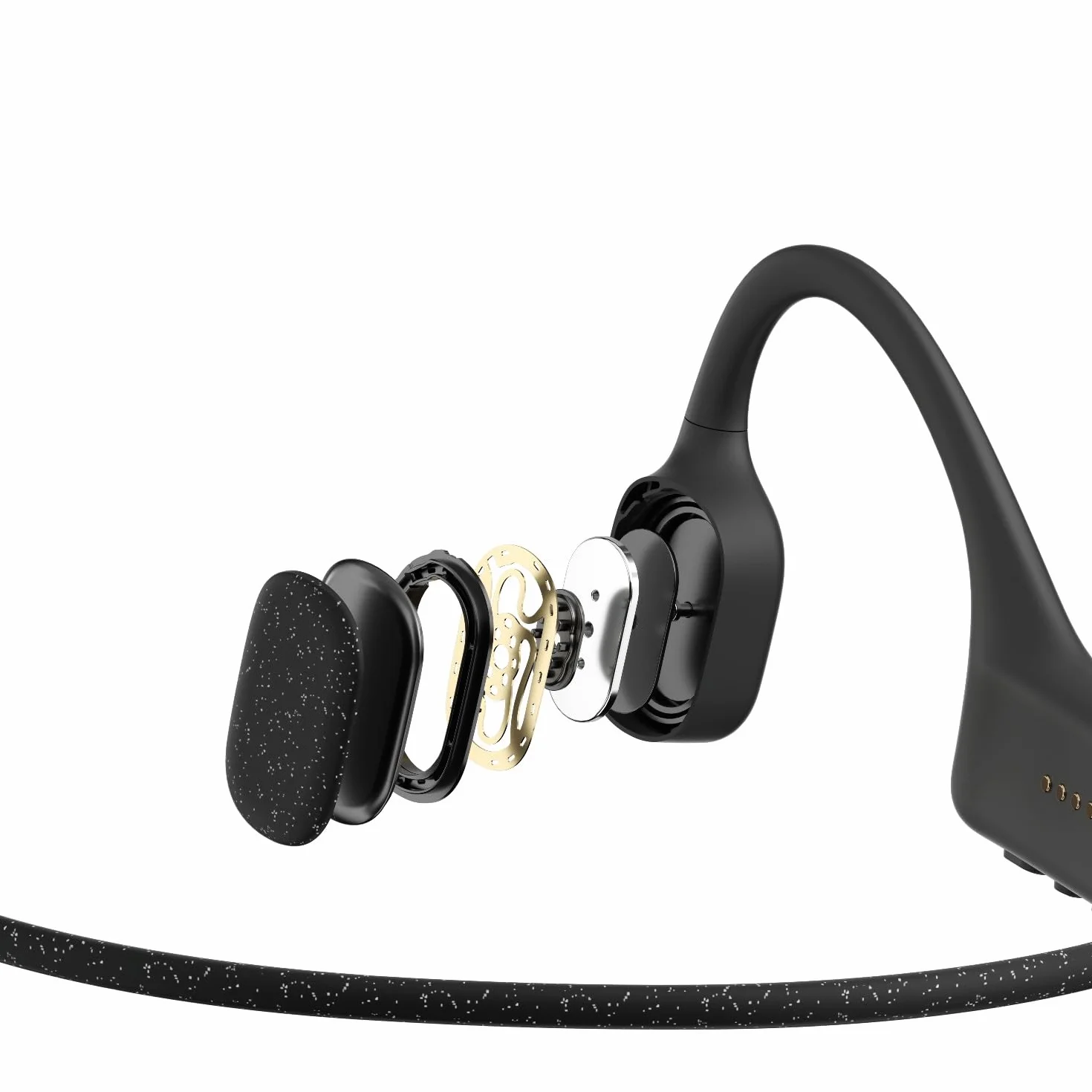 SHOKZ OpenSwim Open-Ear Kopfhörer Schwimmen MP3-Player Diamantschwarz