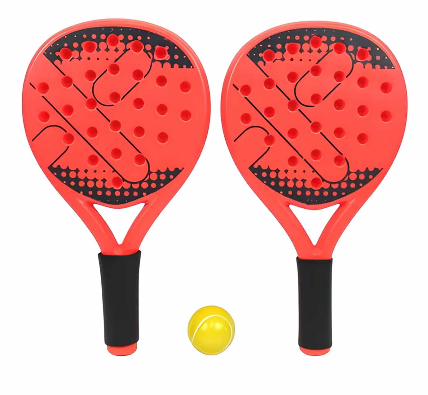 Raquettes de Padel Set 2 raquettes en plastique 41 cm avec balle Plage Beach Tennis