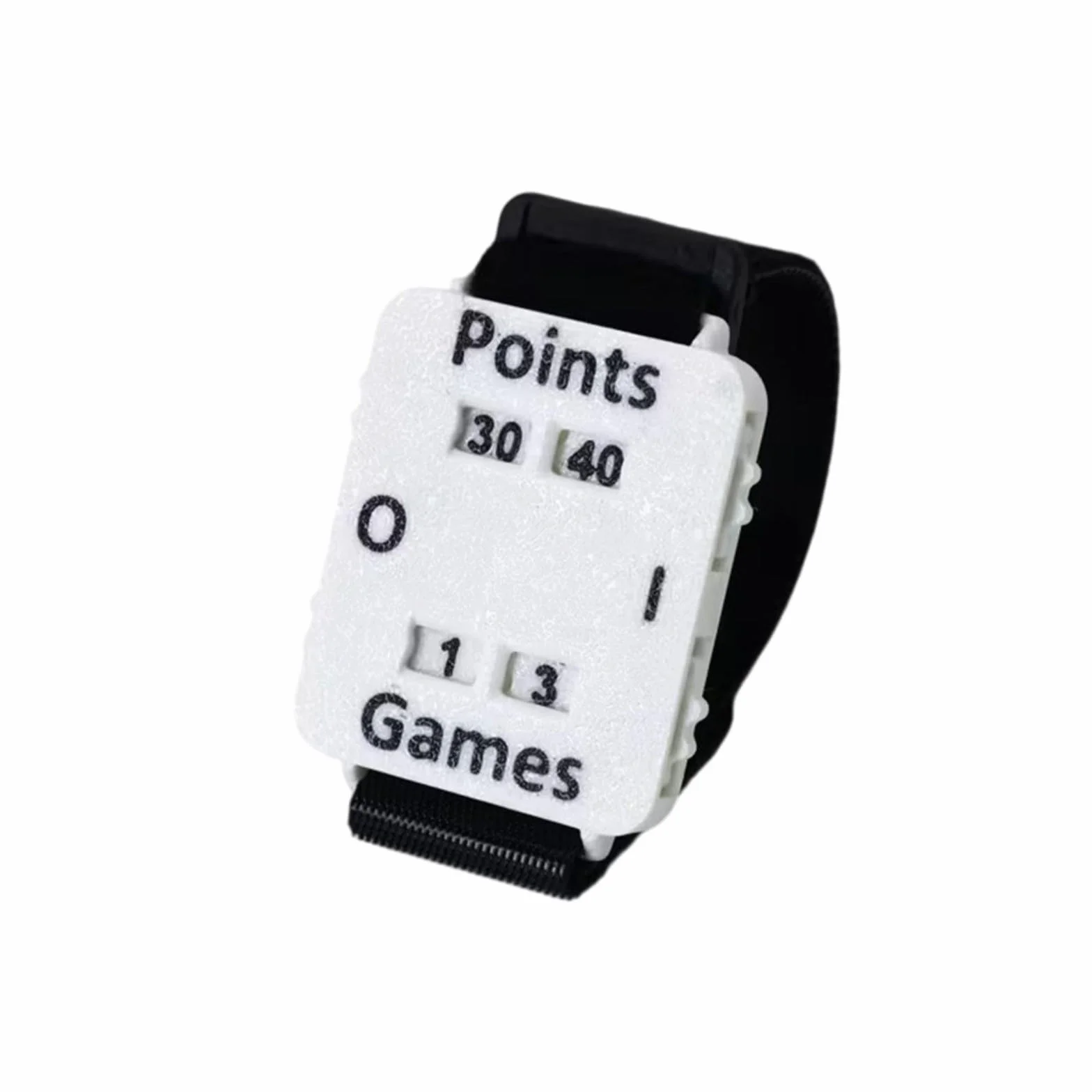 Bracelet réglable pour tennis et sport, compteur d'affichage, sangle en résine, 30x4,5x3 cm, noir